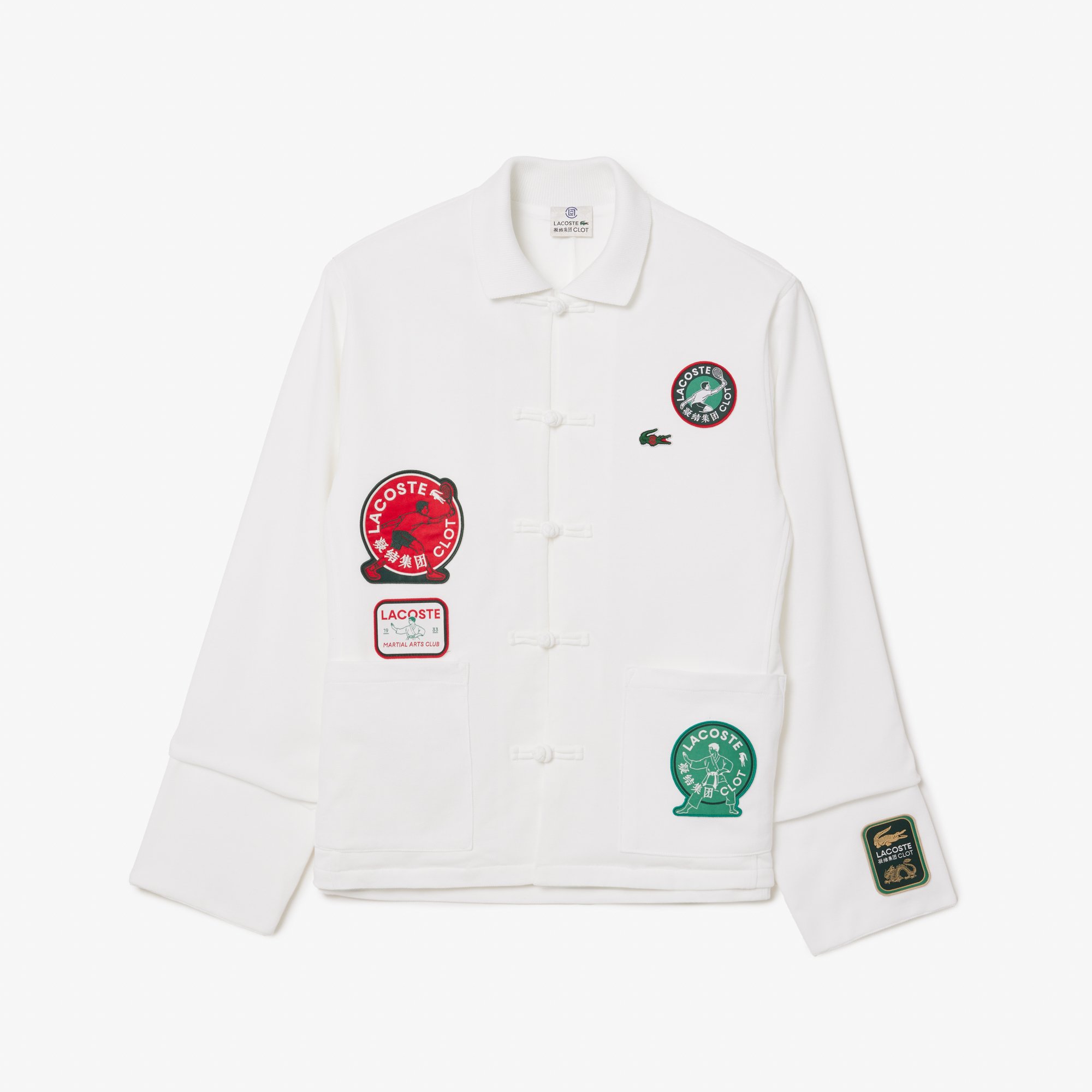 Áo Sơ Mi Lacoste Nam Lacoste x Clot Dáng Dài Nhiều Logo Thương Hiệu