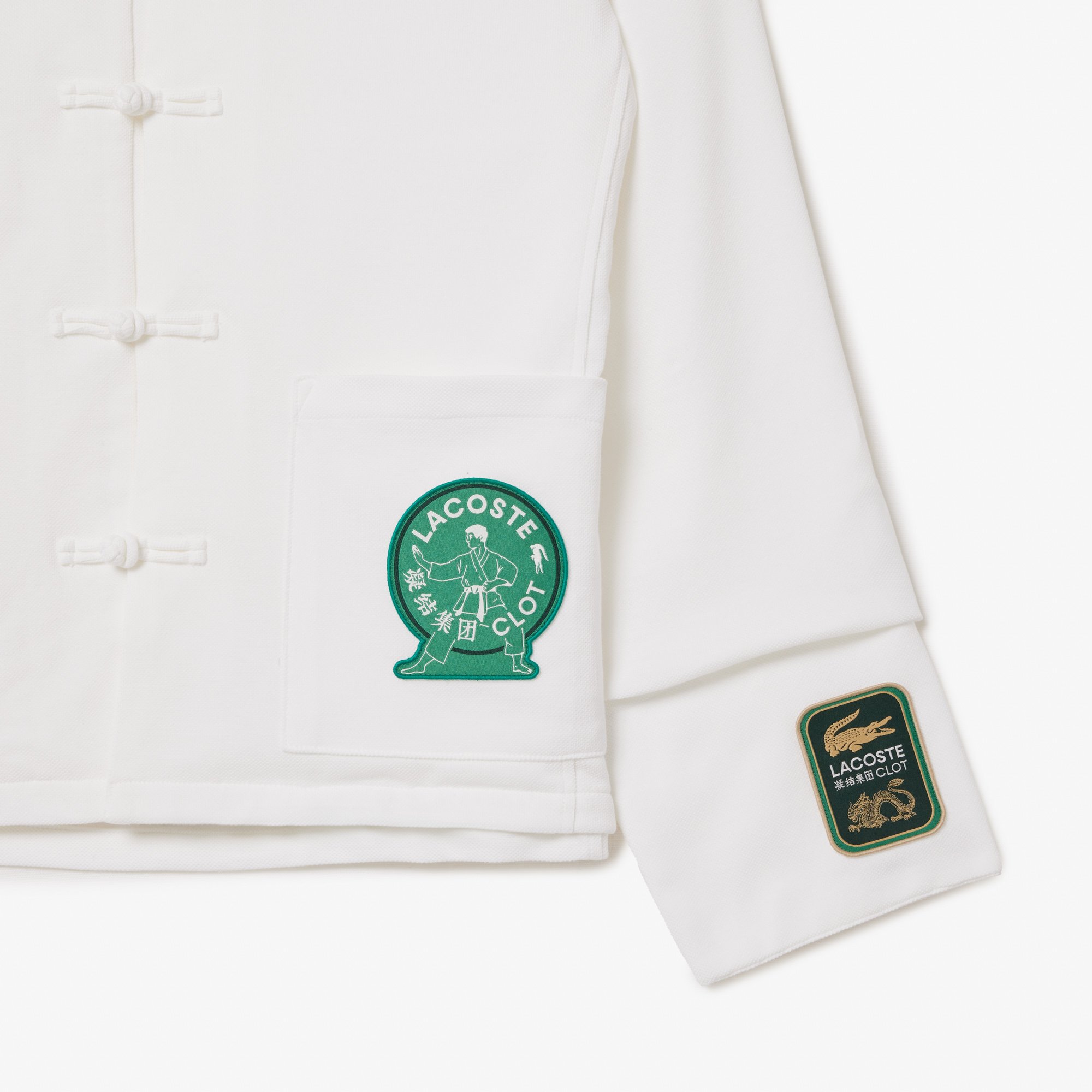 Áo Sơ Mi Lacoste Nam Lacoste x Clot Dáng Dài Nhiều Logo Thương Hiệu