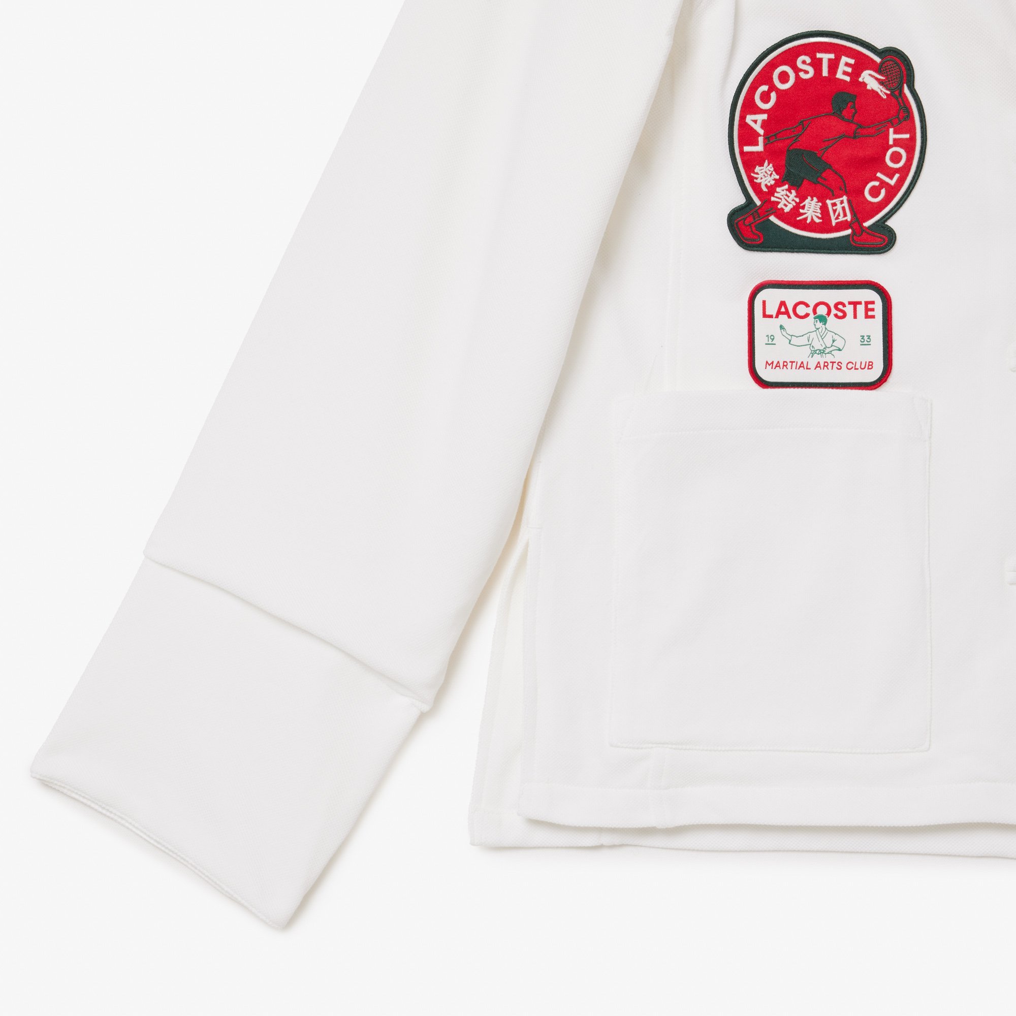 Áo Sơ Mi Lacoste Nam Lacoste x Clot Dáng Dài Nhiều Logo Thương Hiệu