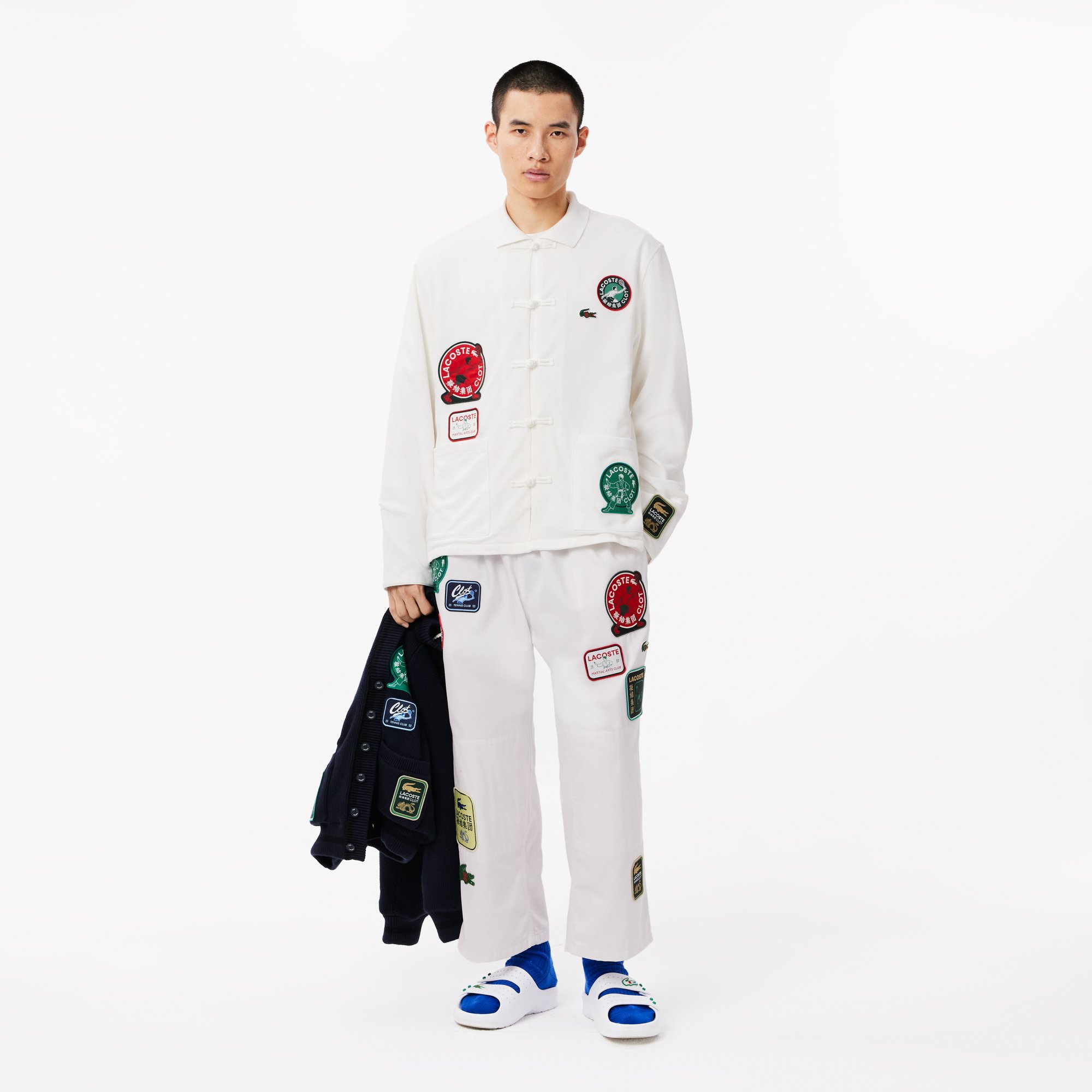 Áo Sơ Mi Lacoste Nam Lacoste x Clot Dáng Dài Nhiều Logo Thương Hiệu