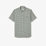 Áo Sơ Mi Lacoste Nam Tay Ngắn Chất Liệu Poplin Họa Tiết Kẻ Caro