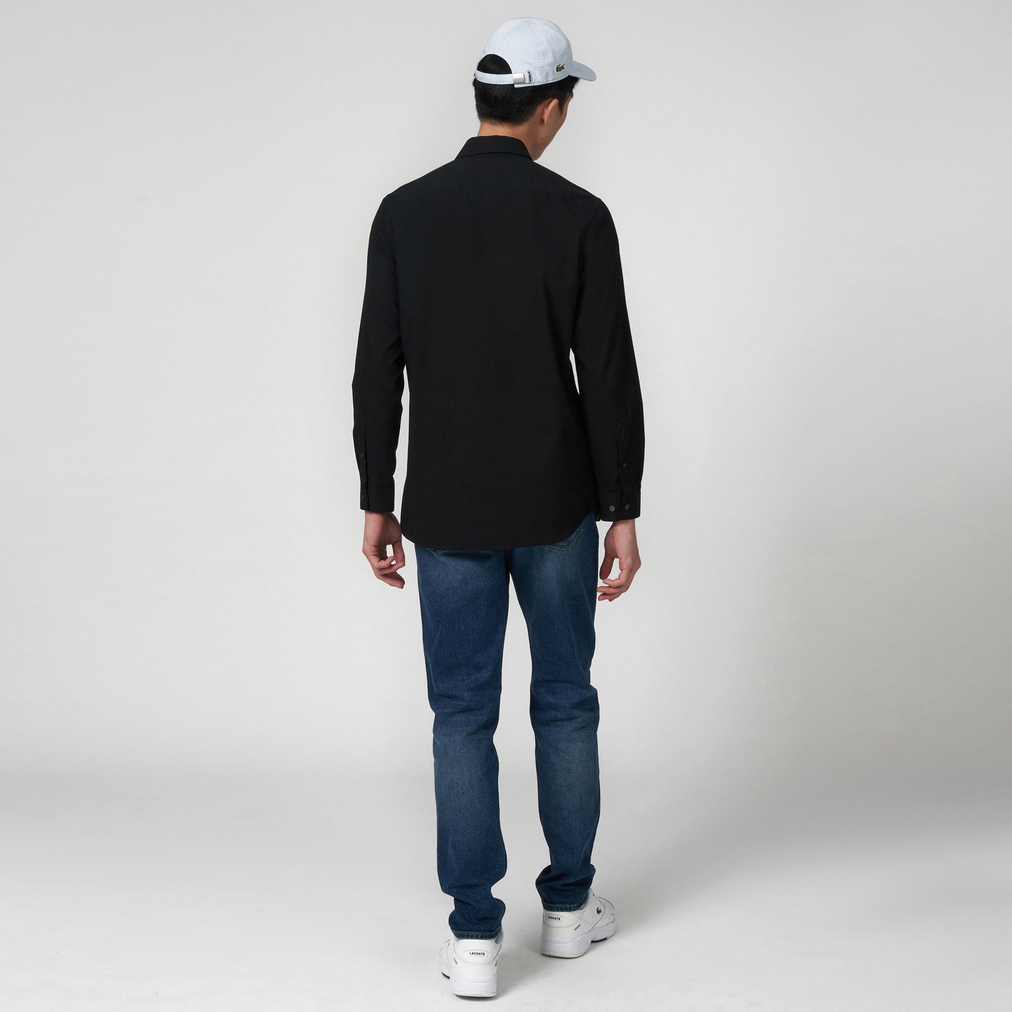 Áo Sơ Mi Lacoste Nam Ôm Dáng Chất Liệu Poplin Co Giãn