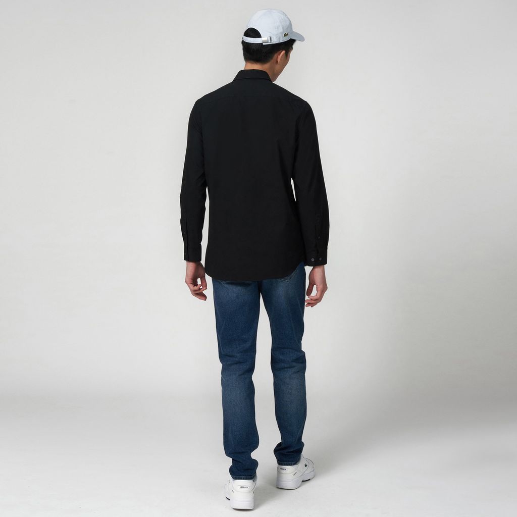 Áo Sơ Mi Lacoste Nam Ôm Dáng Chất Liệu Poplin Co Giãn