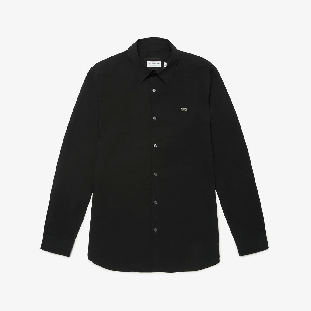 Áo Sơ Mi Lacoste Nam Ôm Dáng Chất Liệu Poplin Co Giãn