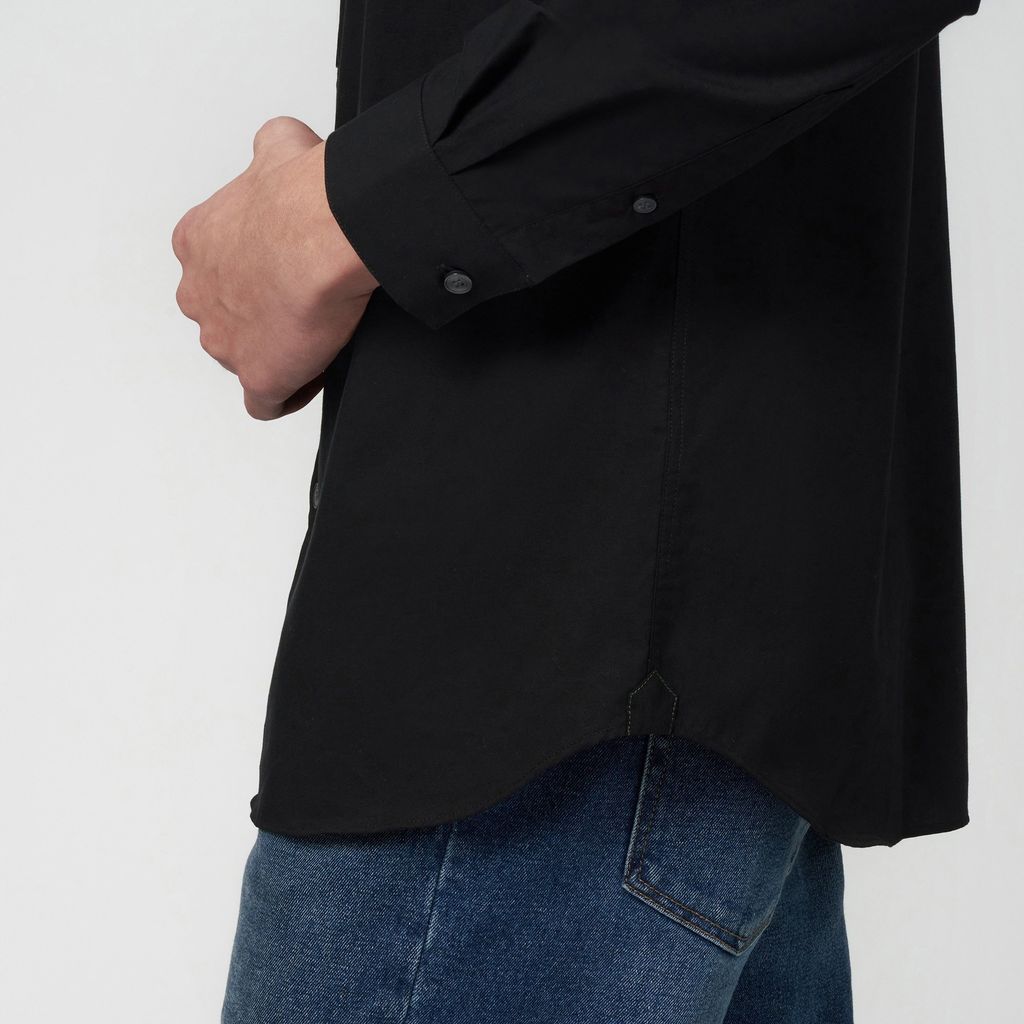 Áo Sơ Mi Lacoste Nam Ôm Dáng Chất Liệu Poplin Co Giãn