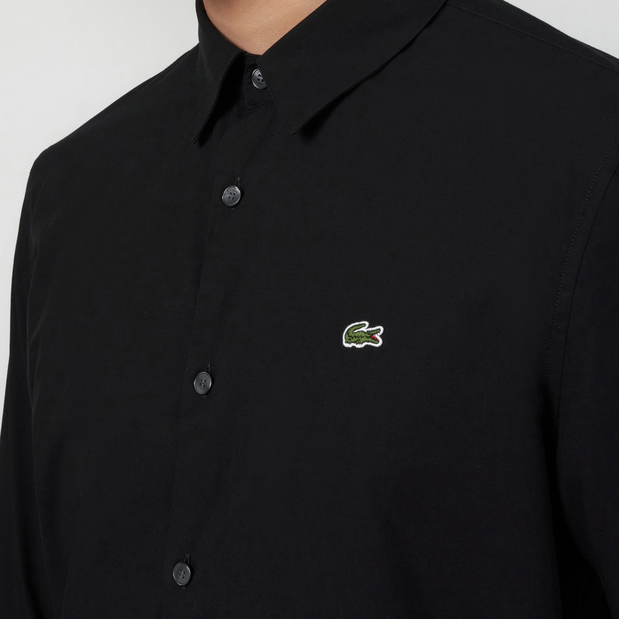 Áo Sơ Mi Lacoste Nam Ôm Dáng Chất Liệu Poplin Co Giãn