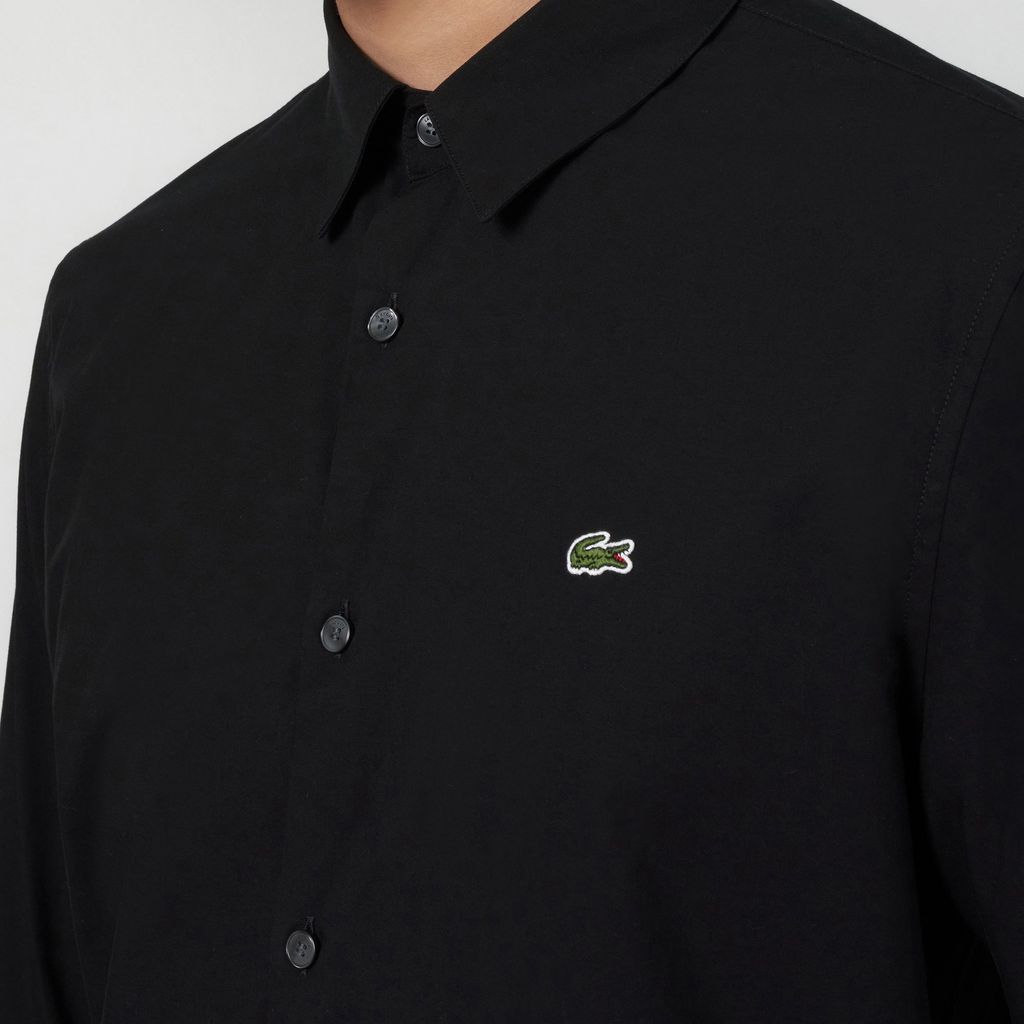 Áo Sơ Mi Lacoste Nam Ôm Dáng Chất Liệu Poplin Co Giãn