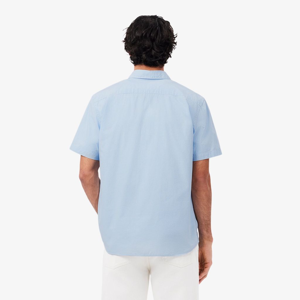 Áo Sơ Mi Lacoste Nam Gingham Dáng Suông Tay Ngắn