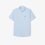 Áo Sơ Mi Lacoste Nam Gingham Dáng Suông Tay Ngắn