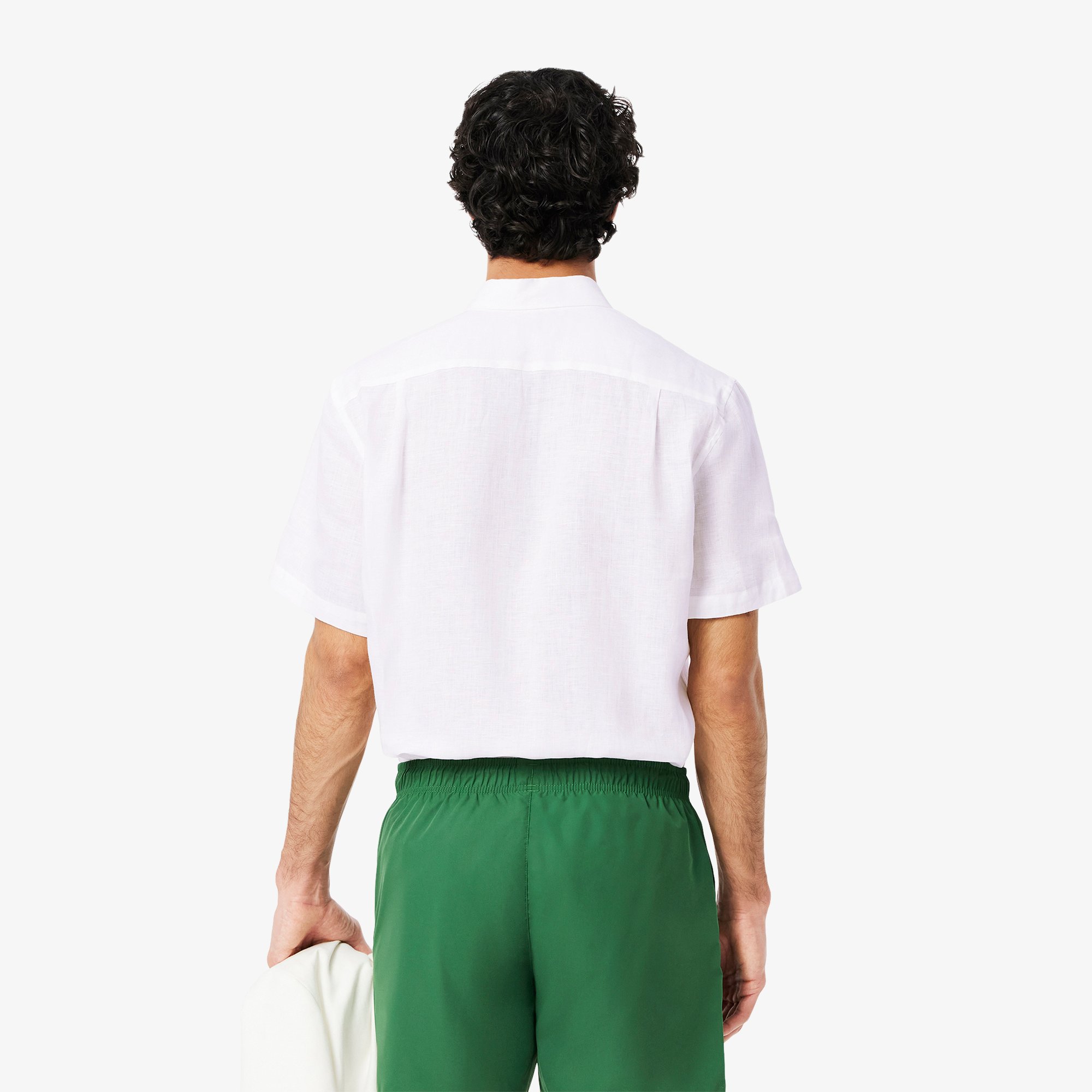 Áo Sơ Mi Lacoste Nam Tay Ngắn Chất Liệu Linen