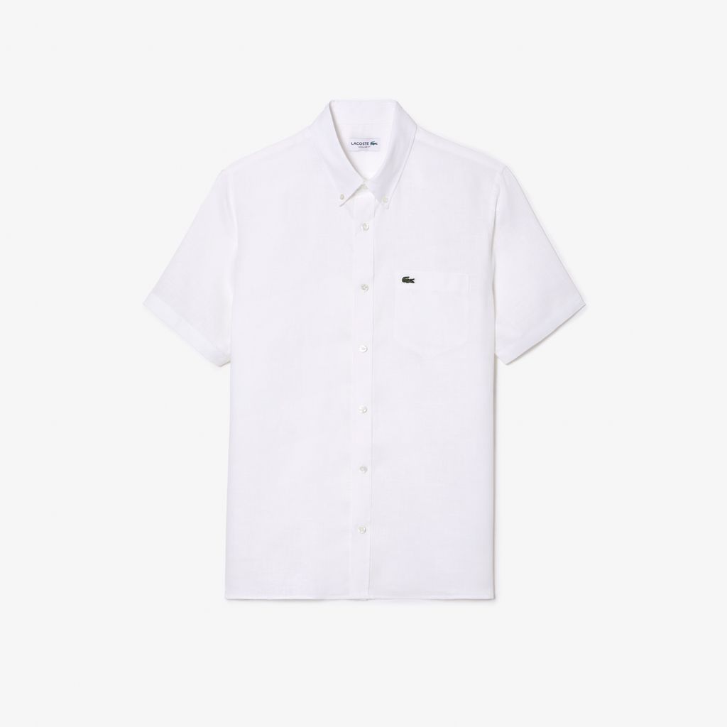 Áo Sơ Mi Lacoste Nam Tay Ngắn Chất Liệu Linen