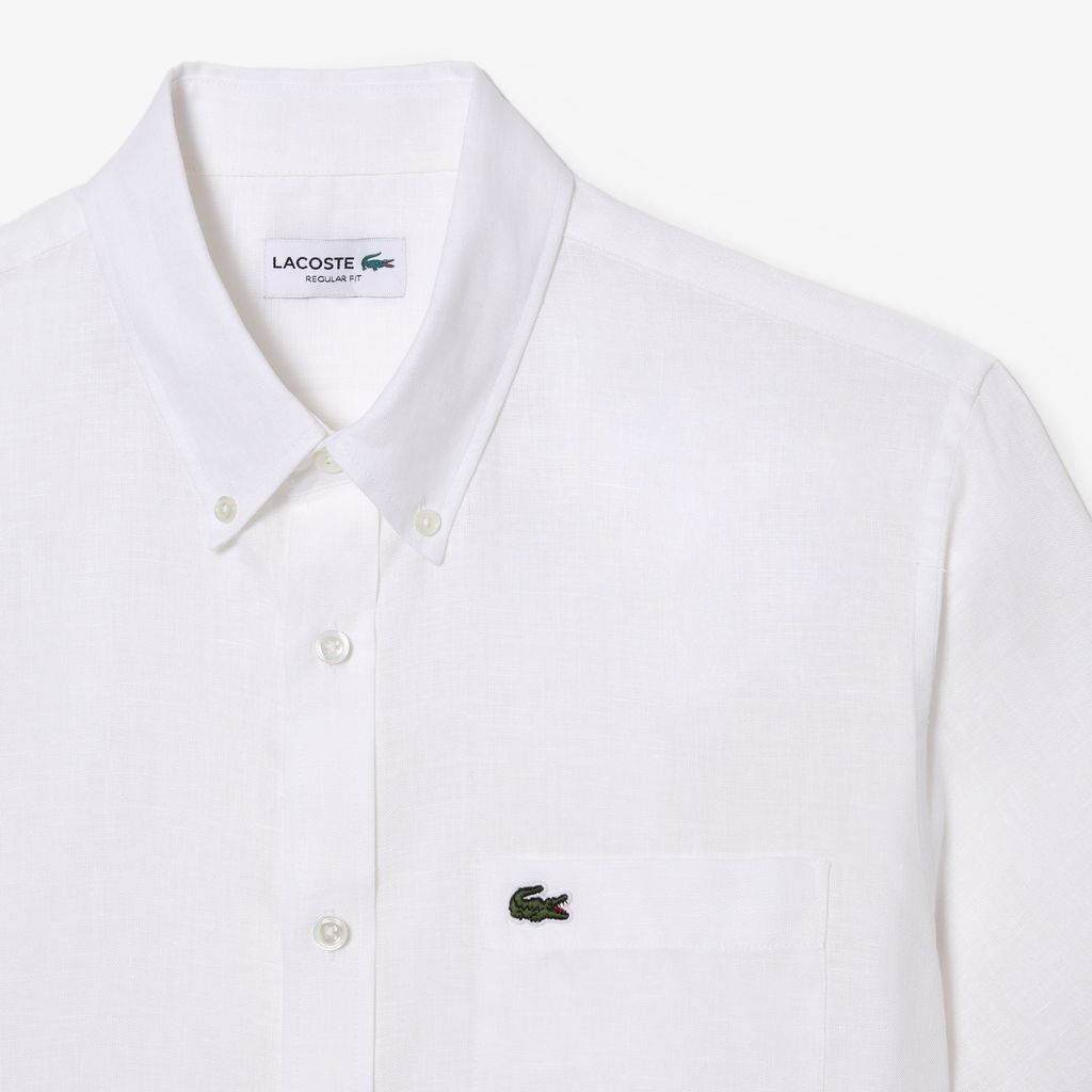 Áo Sơ Mi Lacoste Nam Tay Ngắn Chất Liệu Linen