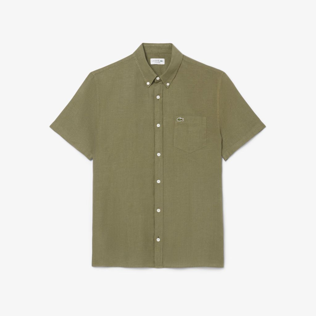Áo Sơ Mi Lacoste Nam Tay Ngắn Chất Liệu Linen