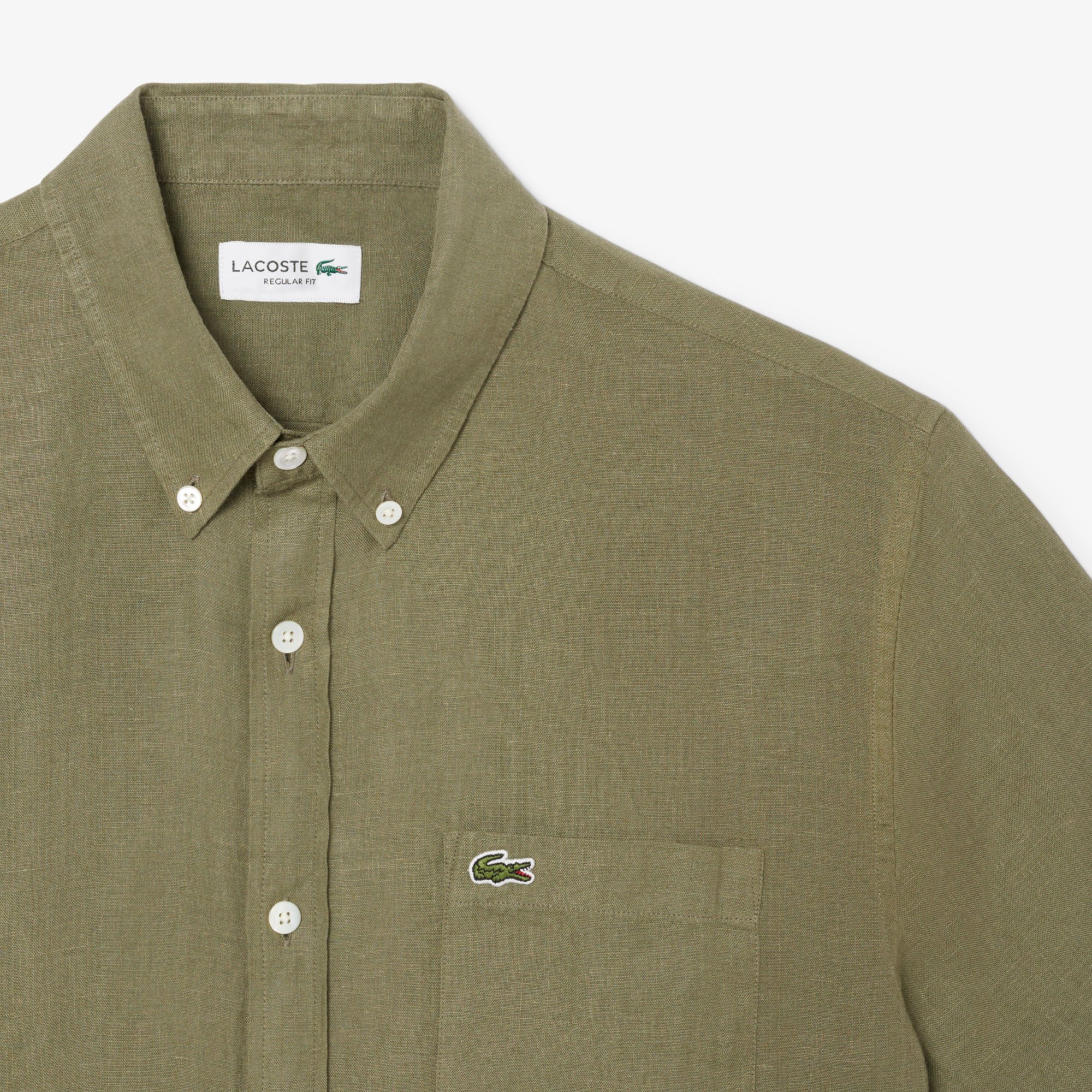 Áo Sơ Mi Lacoste Nam Tay Ngắn Chất Liệu Linen