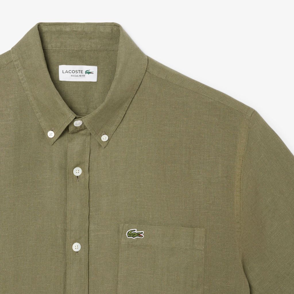Áo Sơ Mi Lacoste Nam Tay Ngắn Chất Liệu Linen