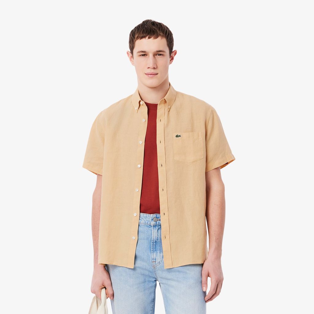 Áo Sơ Mi Lacoste Nam Tay Ngắn Chất Liệu Linen