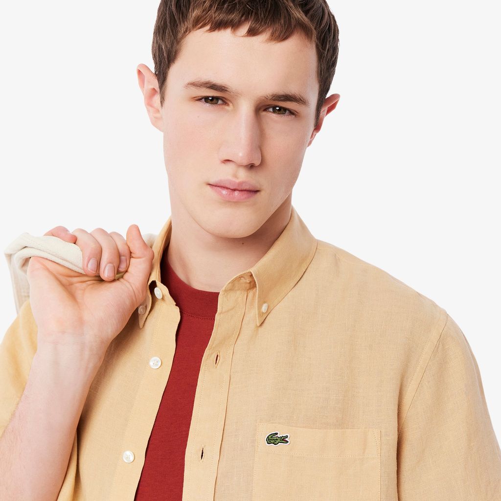 Áo Sơ Mi Lacoste Nam Tay Ngắn Chất Liệu Linen