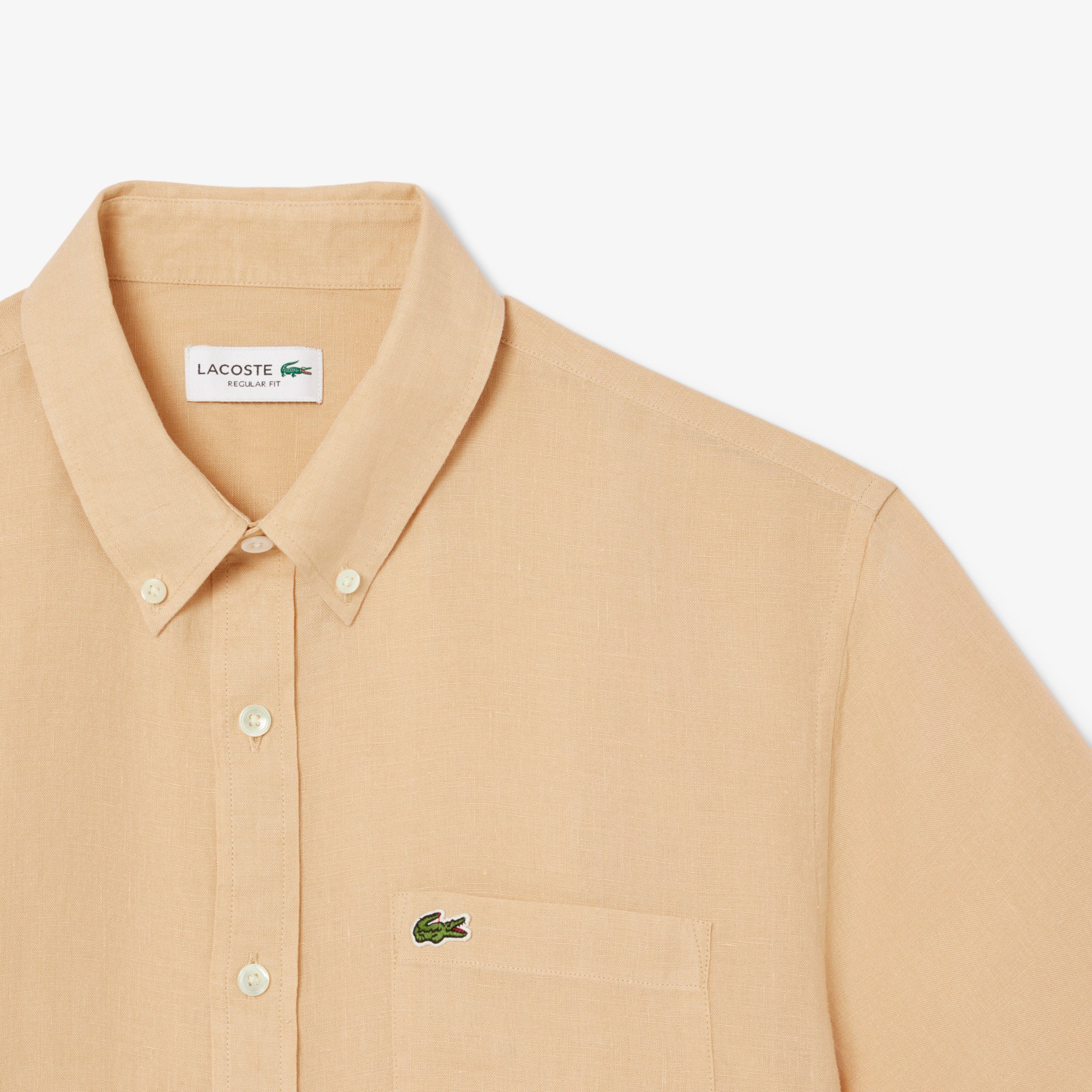 Áo Sơ Mi Lacoste Nam Tay Ngắn Chất Liệu Linen