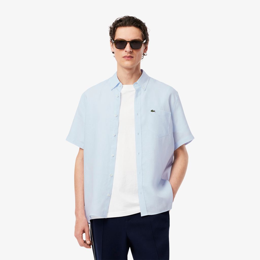 Áo Sơ Mi Lacoste Nam Tay Ngắn Chất Liệu Linen