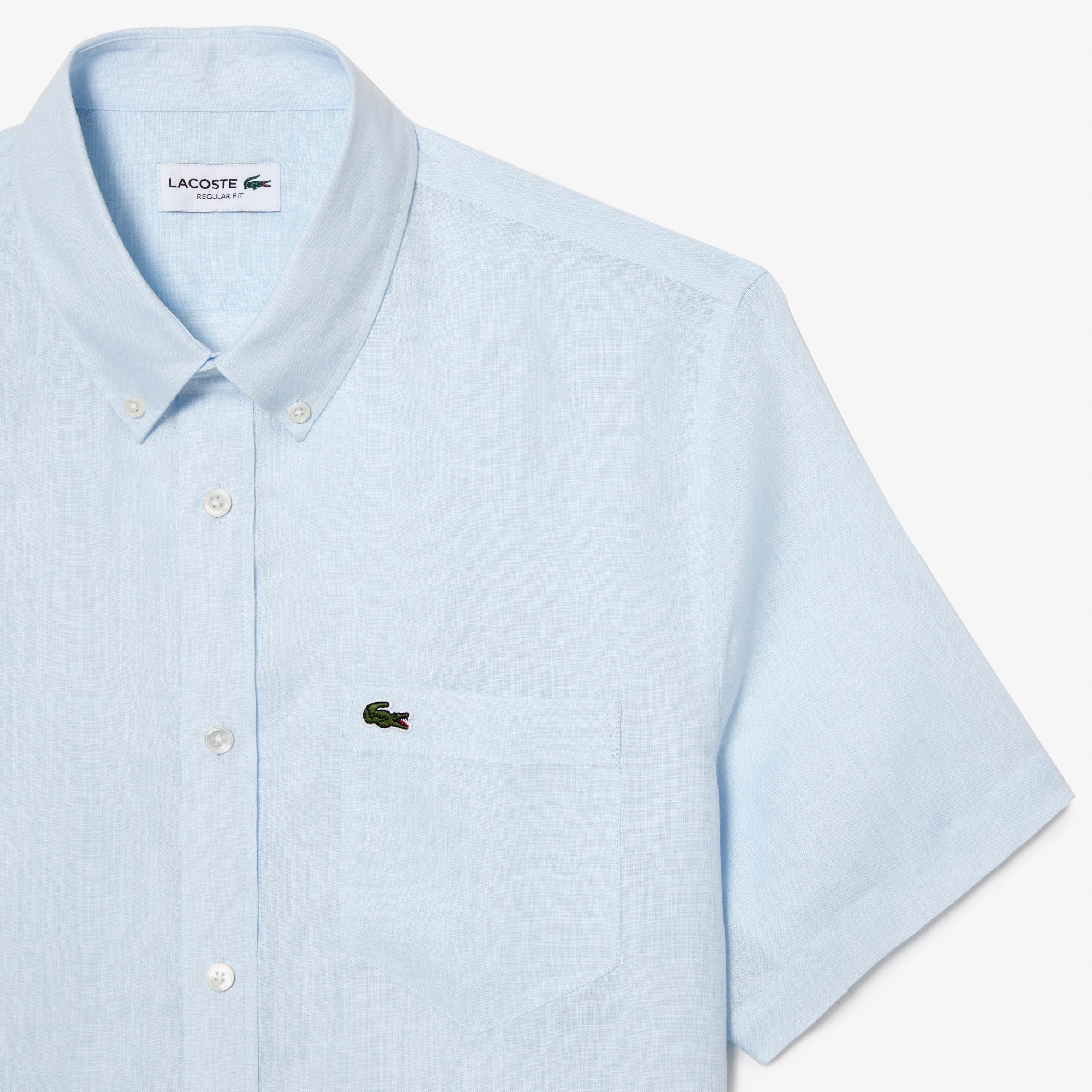 Áo Sơ Mi Lacoste Nam Tay Ngắn Chất Liệu Linen
