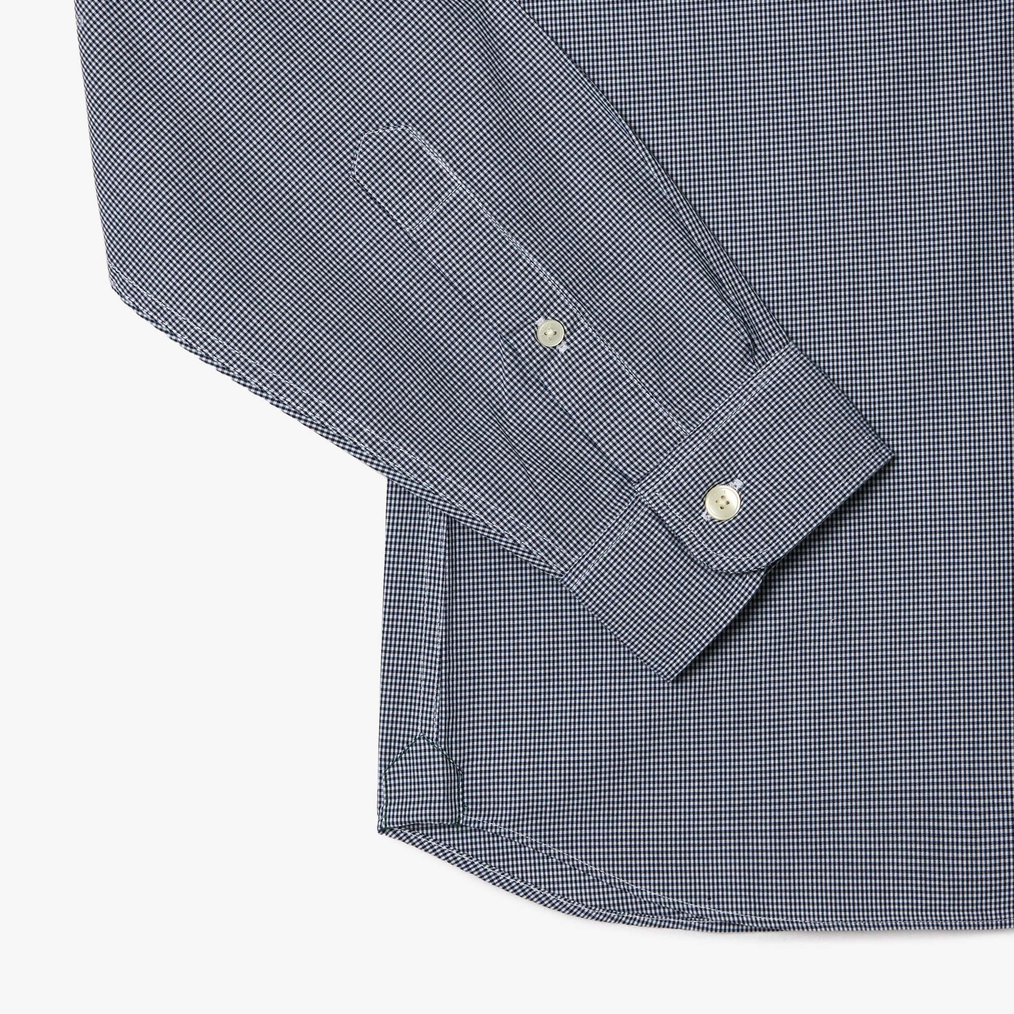 Áo Sơ Mi Lacoste Nam Gingham Dáng Suông Chất Liệu Poplin
