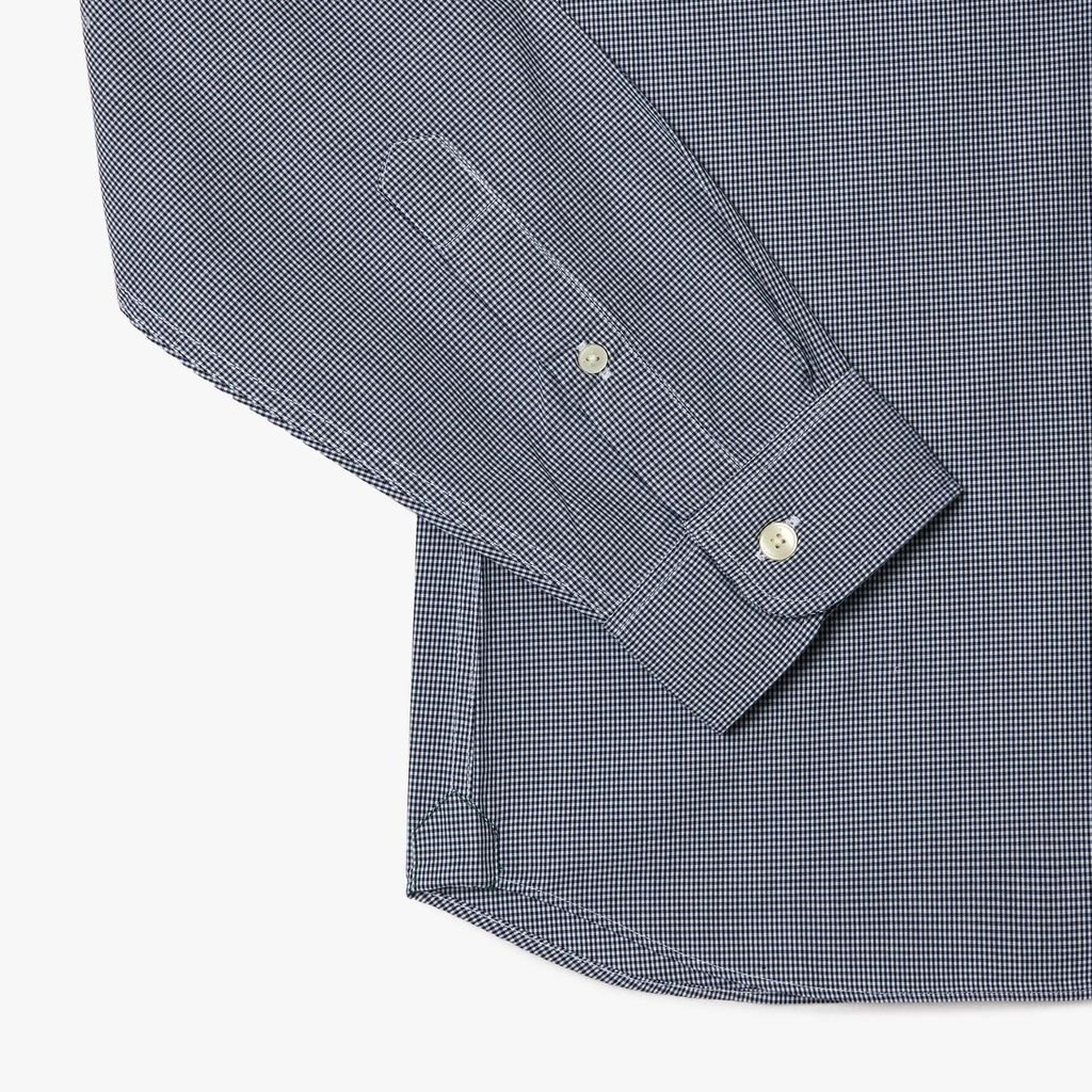 Áo Sơ Mi Lacoste Nam Gingham Dáng Suông Chất Liệu Poplin