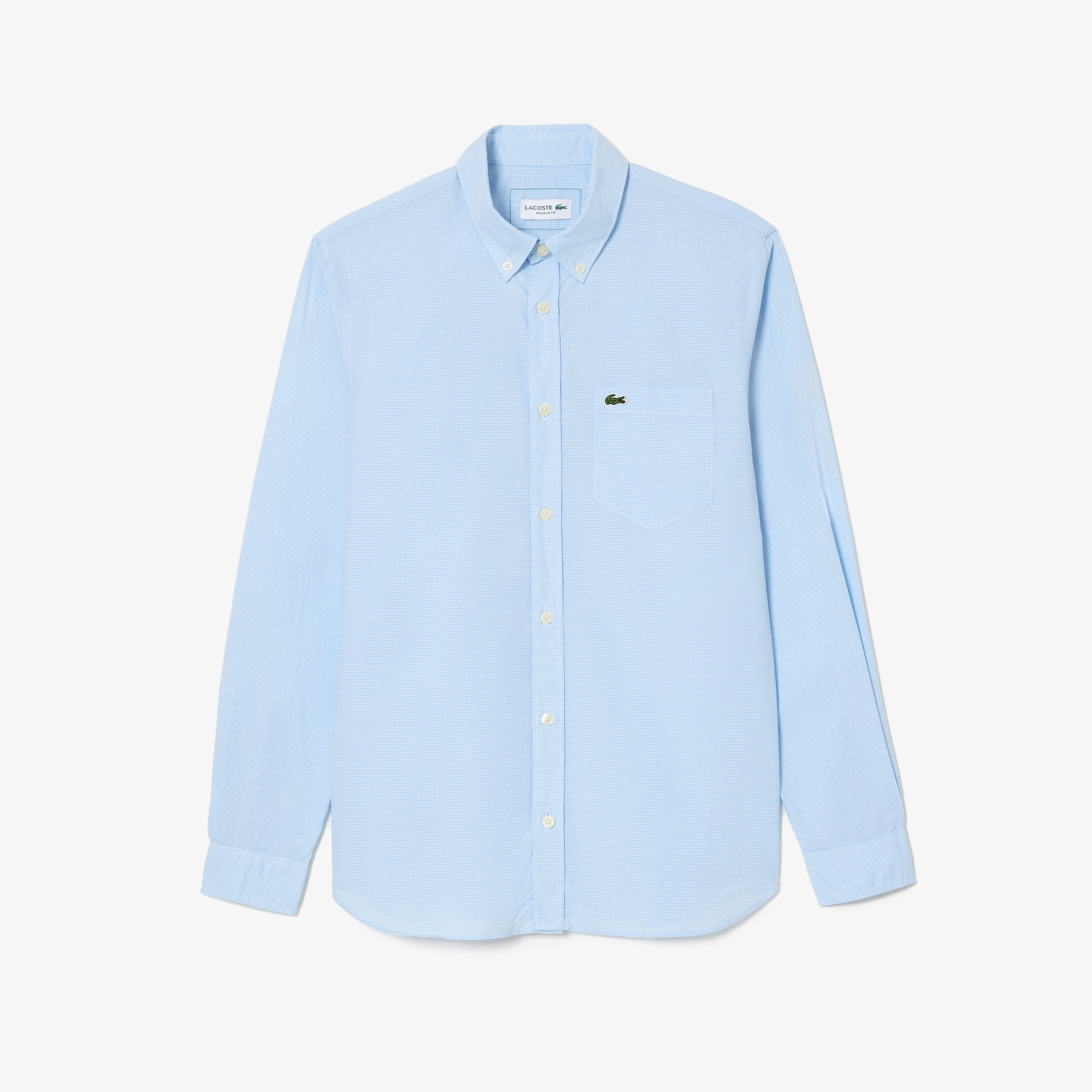 Áo Sơ Mi Lacoste Nam Gingham Dáng Suông Chất Liệu Poplin