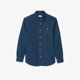 Áo Sơ Mi Lacoste Nam Dáng Suông Chất Liệu Denim