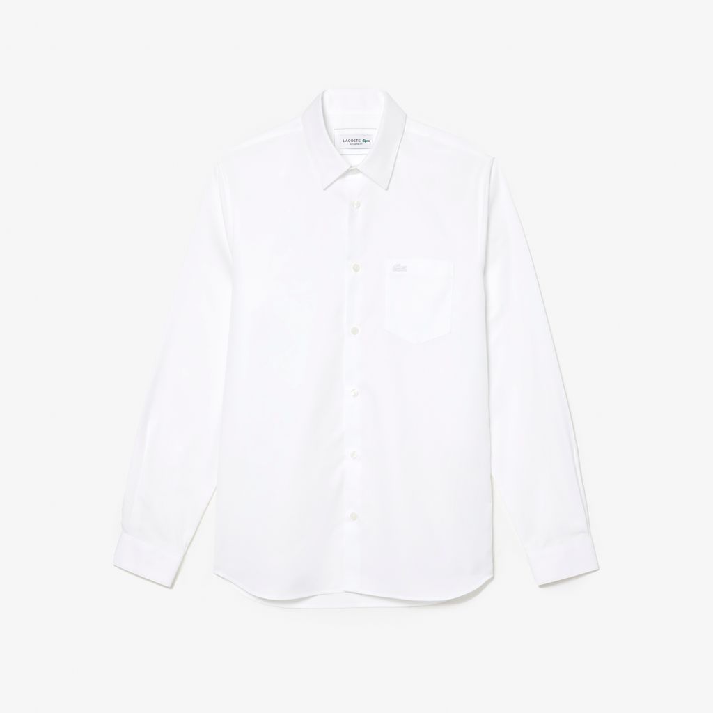 Áo Sơ Mi Lacoste Nam Dáng Suông Chất Liệu Poplin