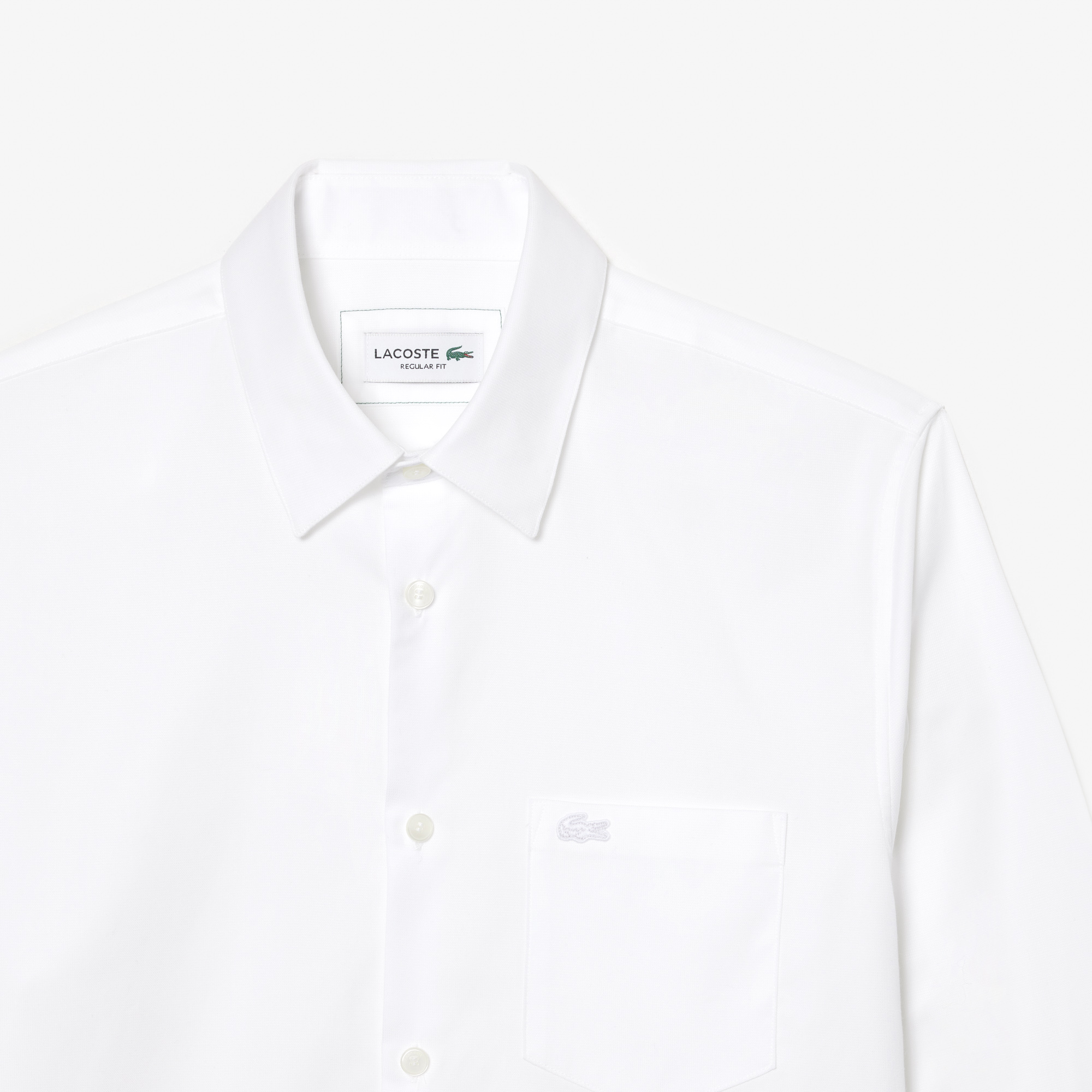 Áo Sơ Mi Lacoste Nam Dáng Suông Chất Liệu Poplin