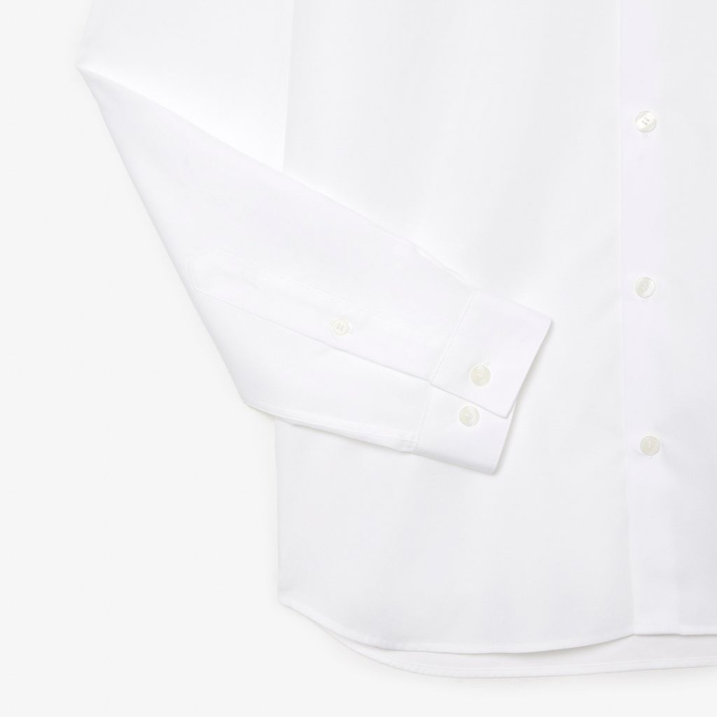 Áo Sơ Mi Lacoste Nam Dáng Suông Chất Liệu Poplin