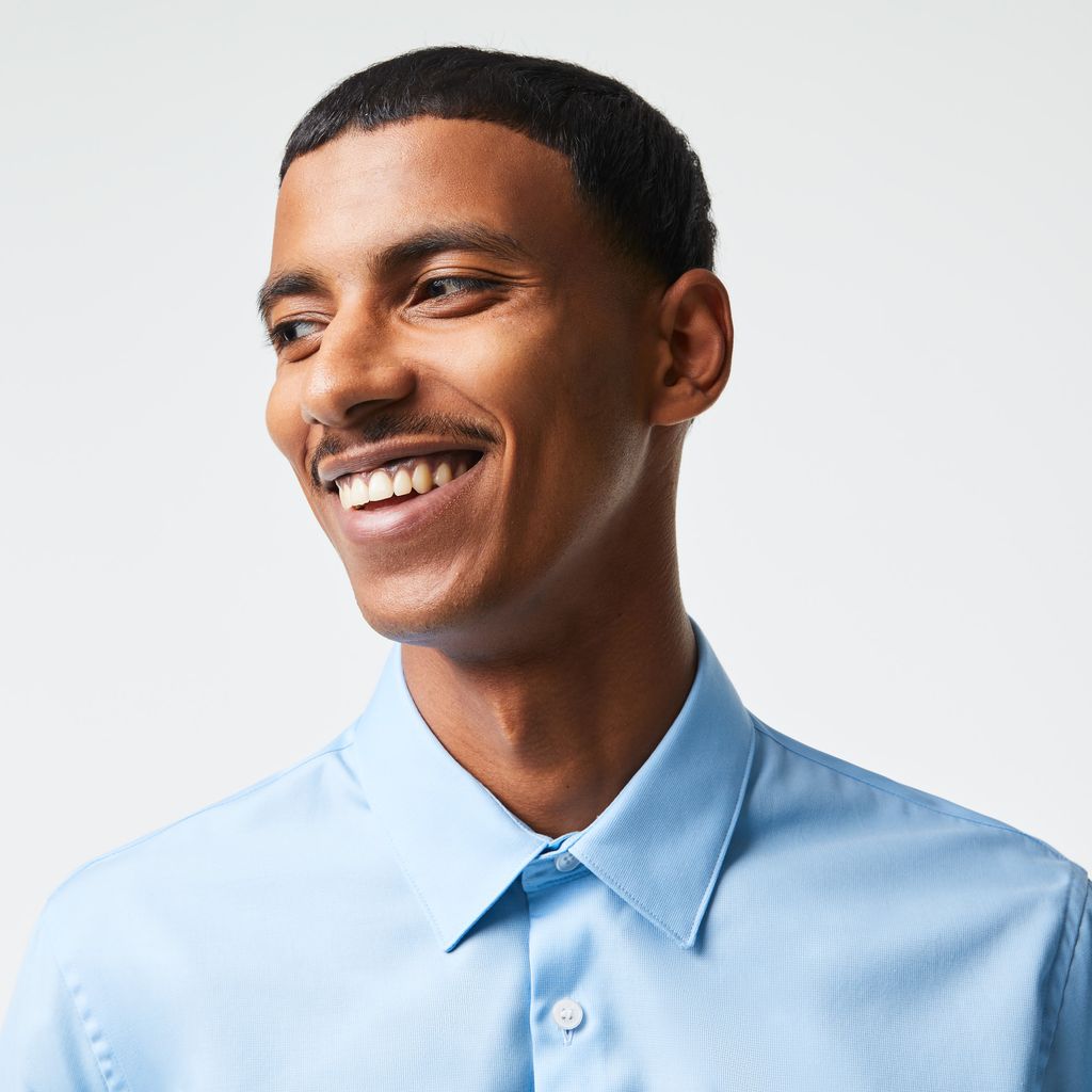 Áo Sơ Mi Lacoste Nam Dáng Suông Chất Liệu Poplin