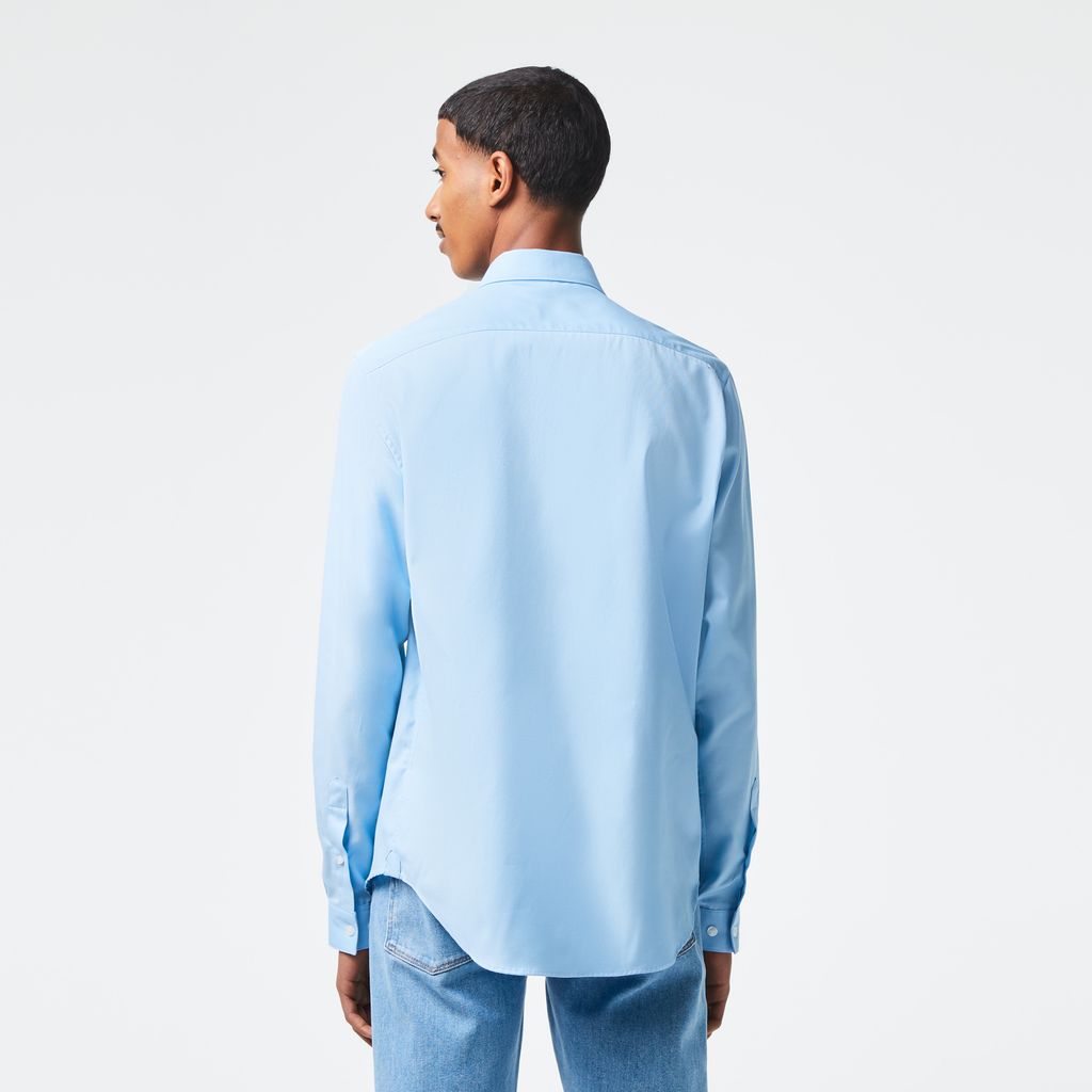 Áo Sơ Mi Lacoste Nam Dáng Suông Chất Liệu Poplin
