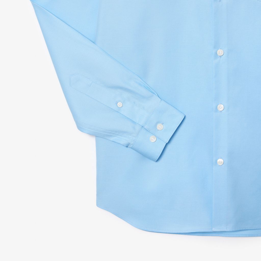 Áo Sơ Mi Lacoste Nam Dáng Suông Chất Liệu Poplin