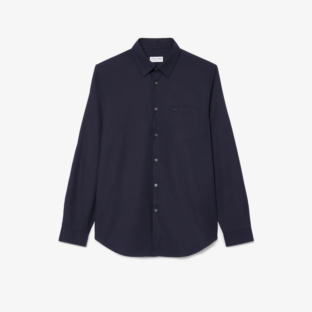 Áo Sơ Mi Lacoste Nam Dáng Suông Chất Liệu Poplin