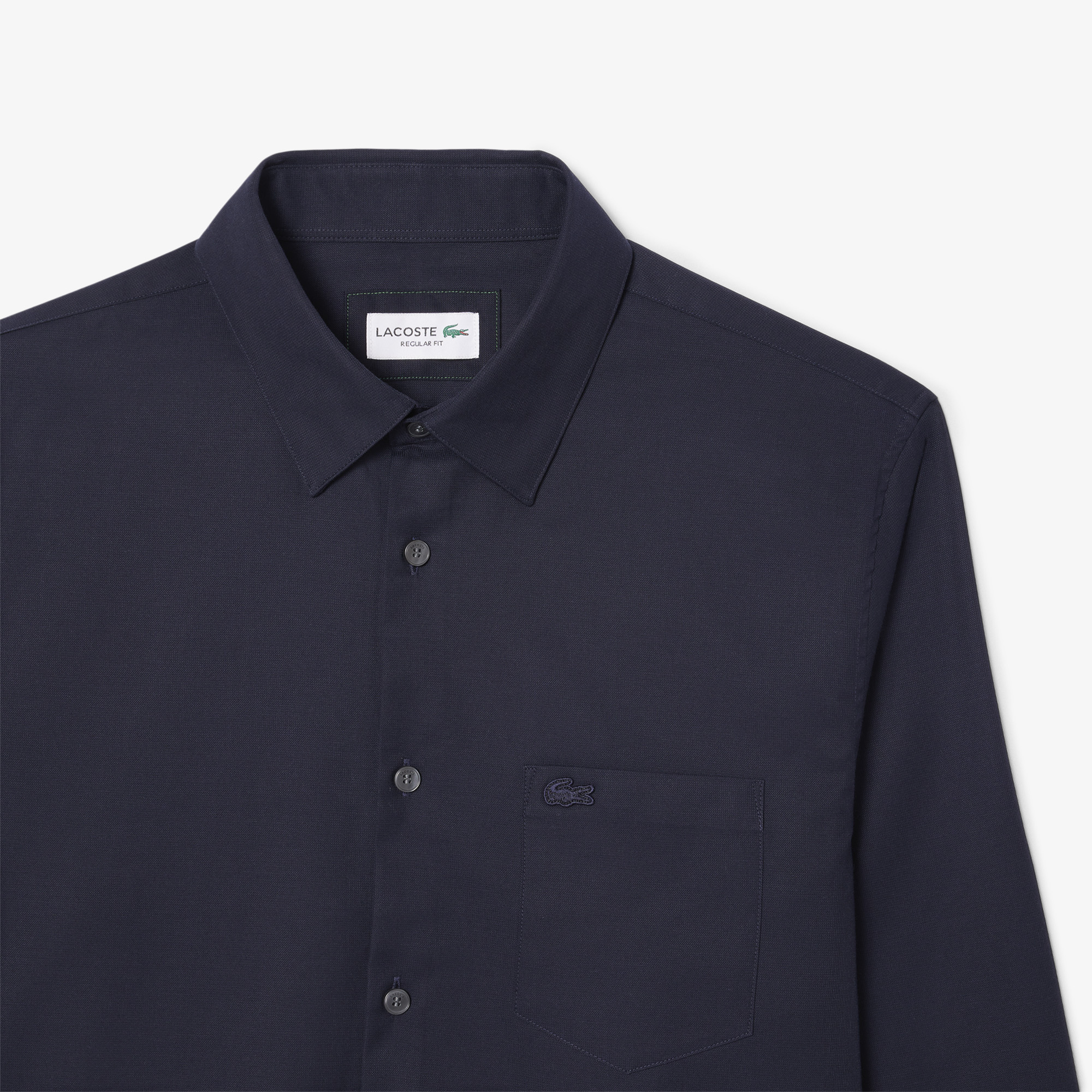 Áo Sơ Mi Lacoste Nam Dáng Suông Chất Liệu Poplin