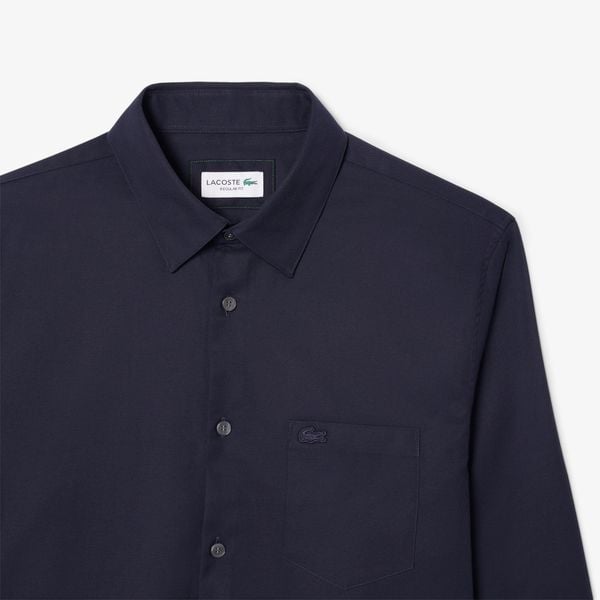 Áo Sơ Mi Lacoste Nam Dáng Suông Chất Liệu Poplin