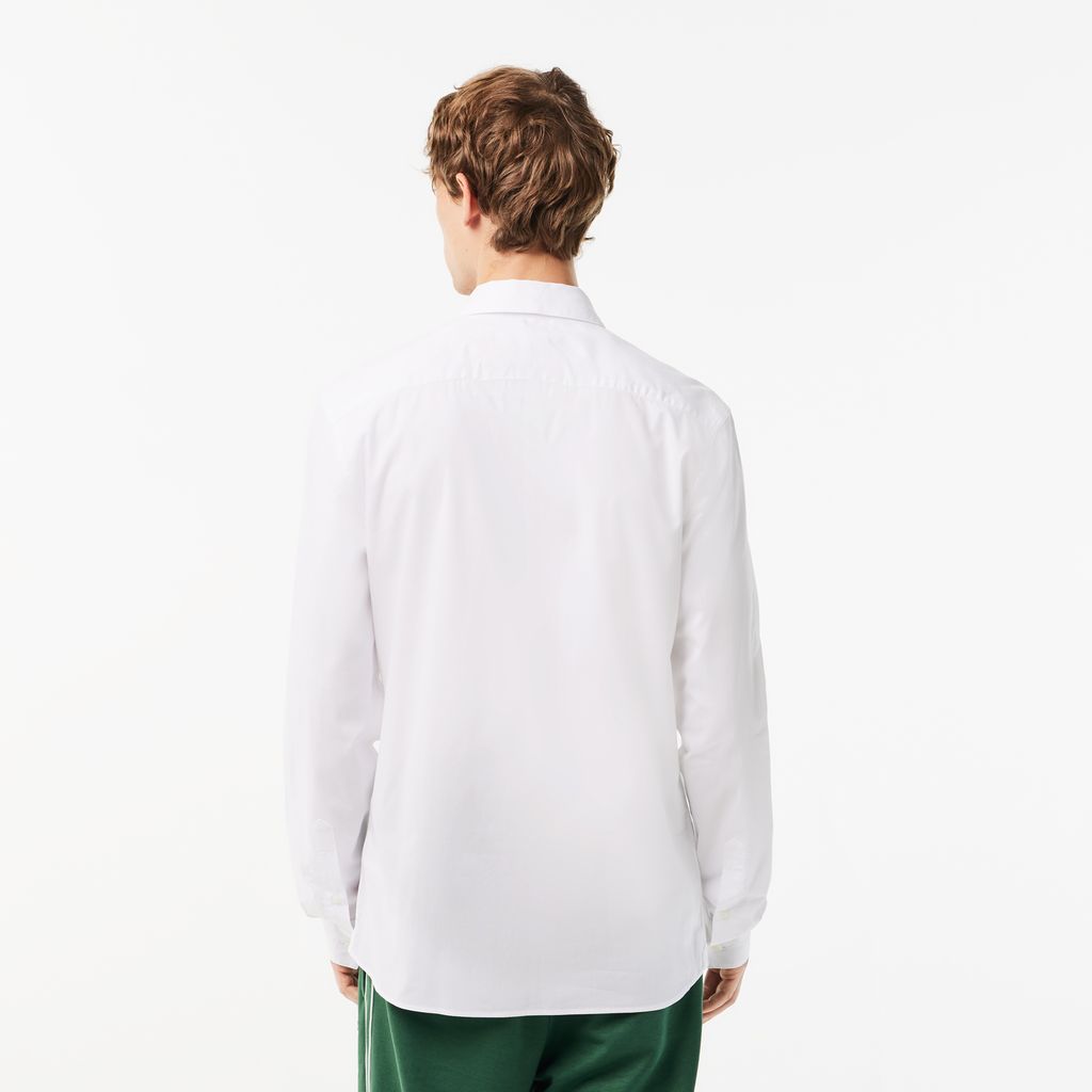 Áo Sơ Mi Lacoste Nam Dáng Ôm Chất Liệu Poplin Co Giãn