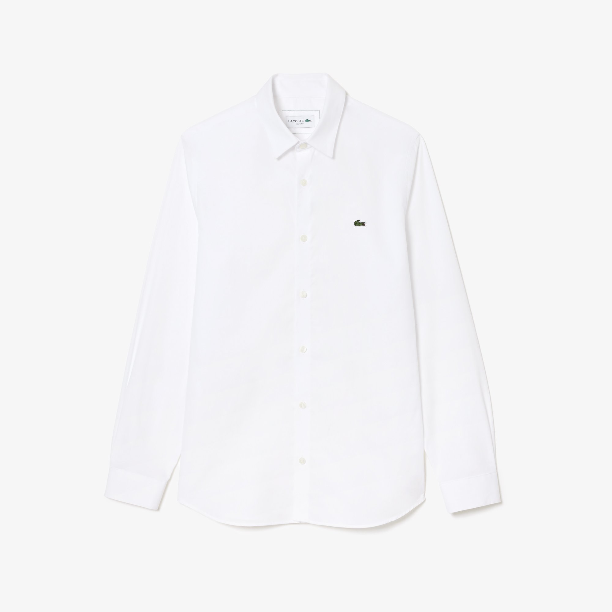 Áo Sơ Mi Lacoste Nam Dáng Ôm Chất Liệu Poplin Co Giãn