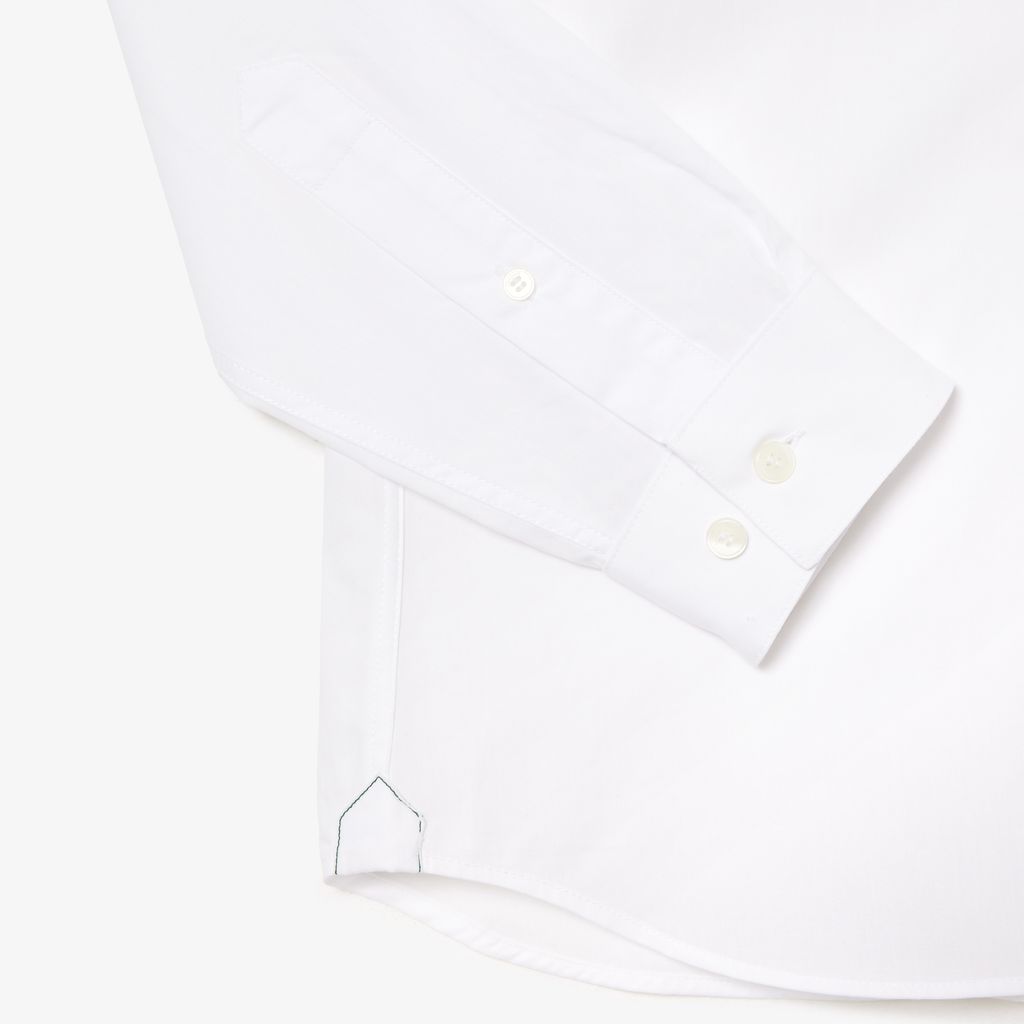 Áo Sơ Mi Lacoste Nam Dáng Ôm Chất Liệu Poplin Co Giãn