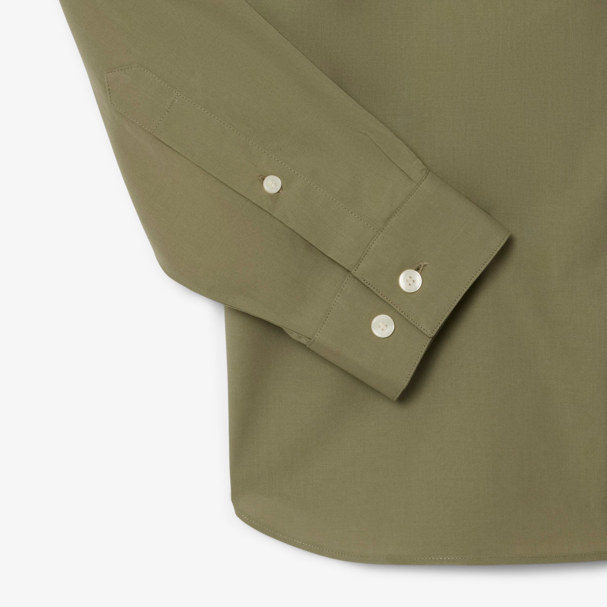 Áo Sơ Mi Lacoste Nam Dáng Ôm Chất Liệu Poplin Co Giãn