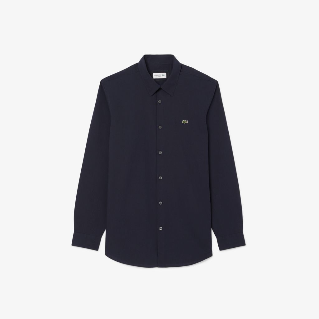 Áo Sơ Mi Lacoste Nam Dáng Ôm Chất Liệu Poplin Co Giãn
