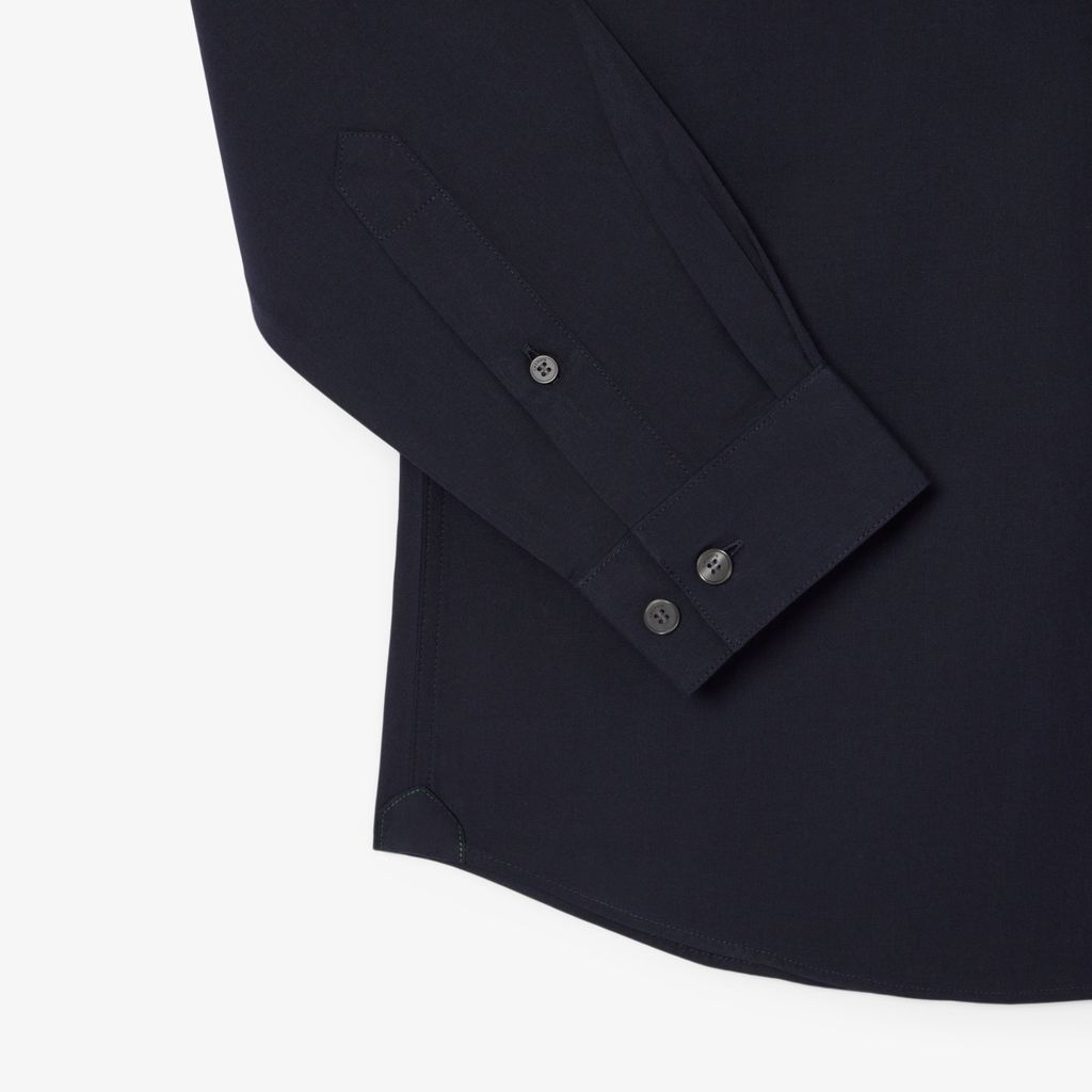 Áo Sơ Mi Lacoste Nam Dáng Ôm Chất Liệu Poplin Co Giãn
