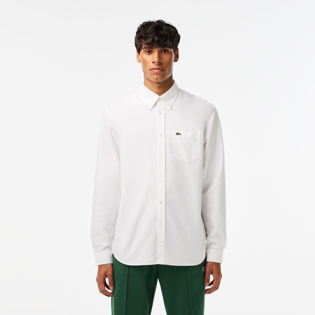 Áo Sơ Mi Lacoste Nam Dáng Suông Tay Dài Chất Liệu Oxford