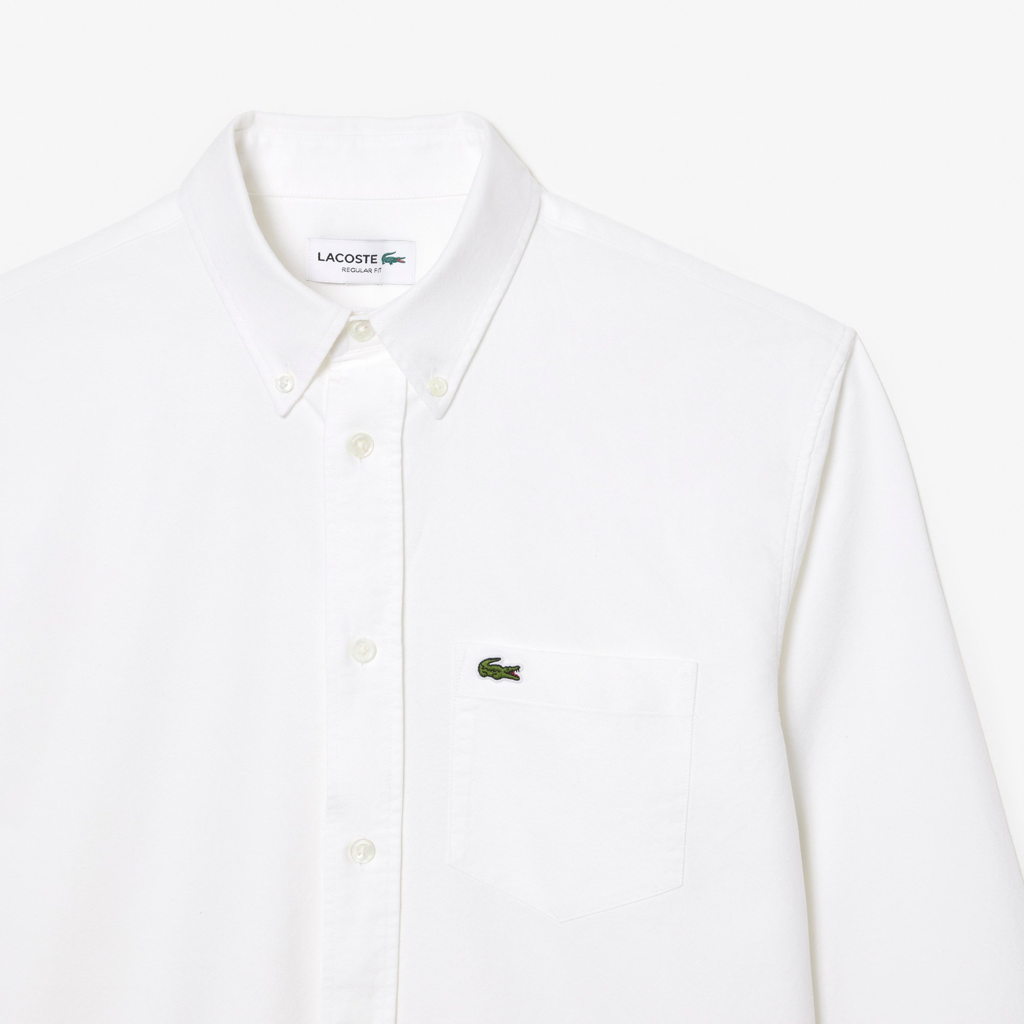 Áo Sơ Mi Lacoste Nam Dáng Suông Tay Dài Chất Liệu Oxford