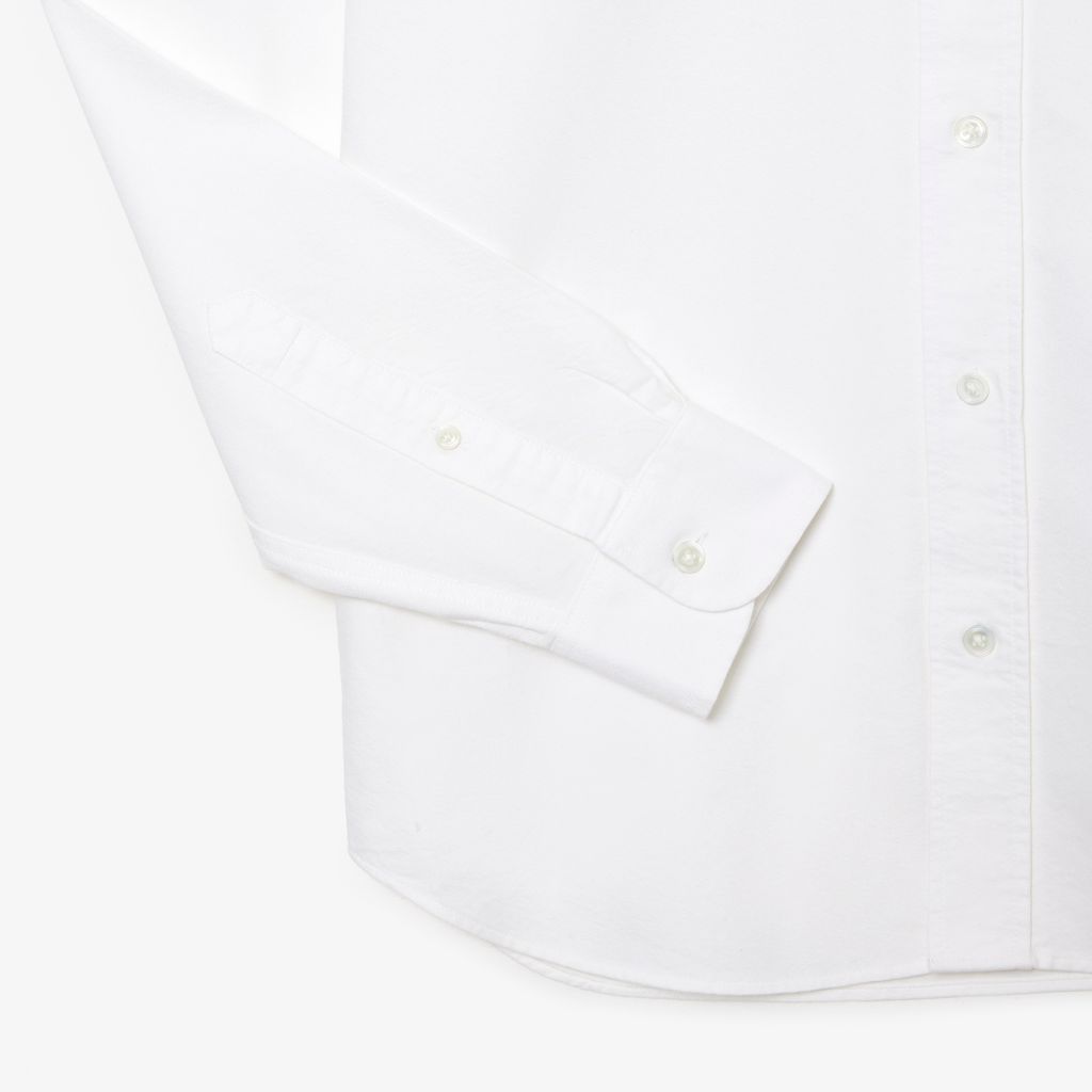 Áo Sơ Mi Lacoste Nam Dáng Suông Tay Dài Chất Liệu Oxford