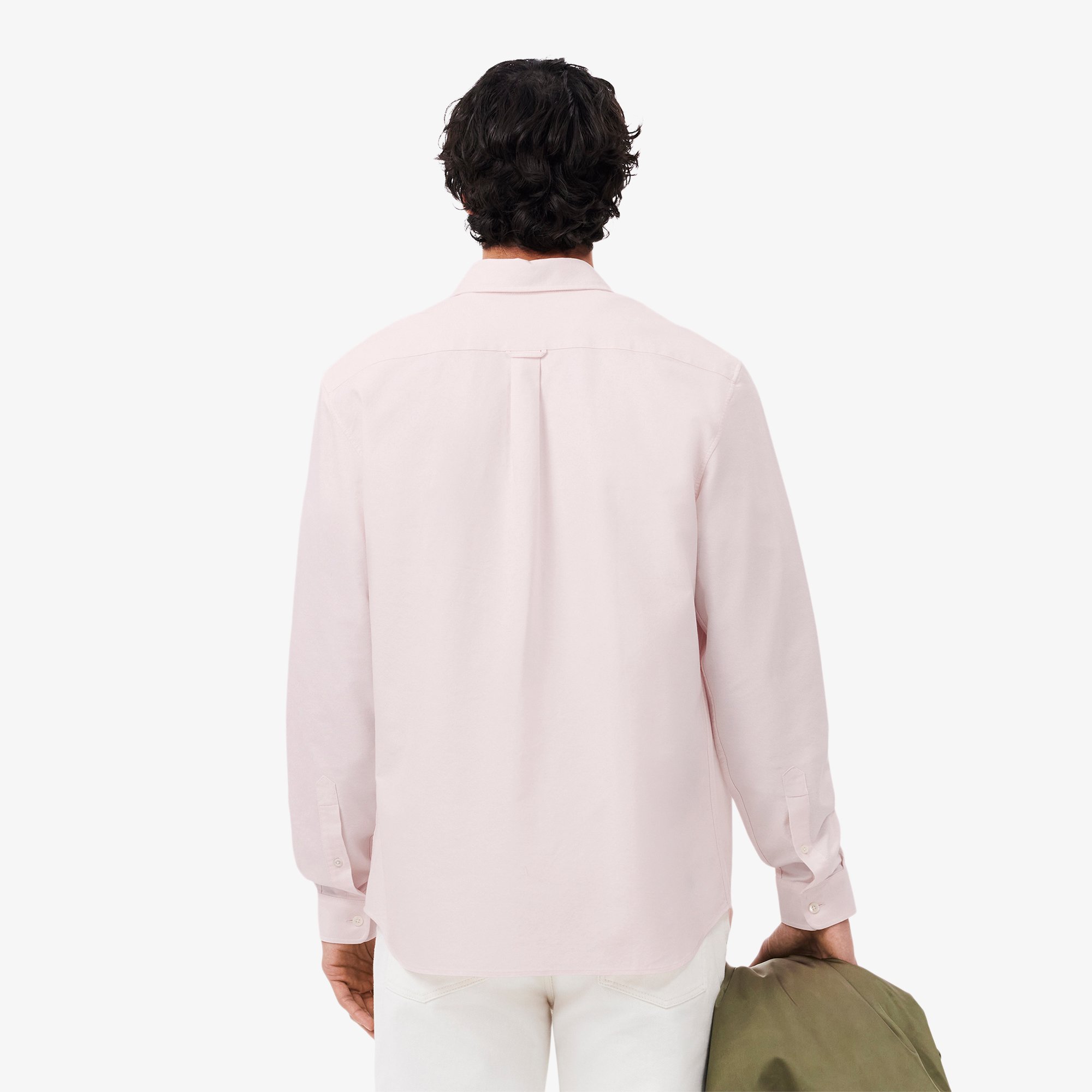 Áo Sơ Mi Lacoste Nam Dáng Suông Tay Dài Chất Liệu Oxford