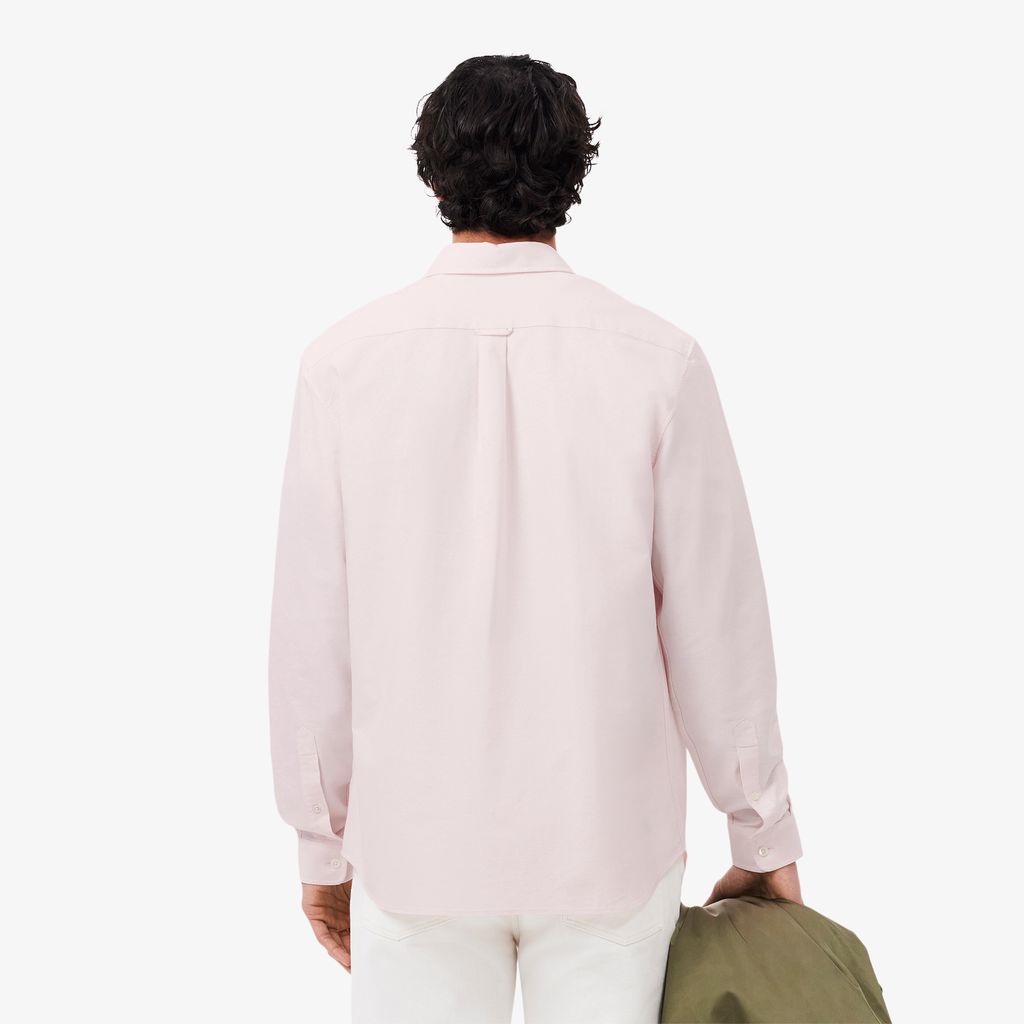 Áo Sơ Mi Lacoste Nam Dáng Suông Tay Dài Chất Liệu Oxford