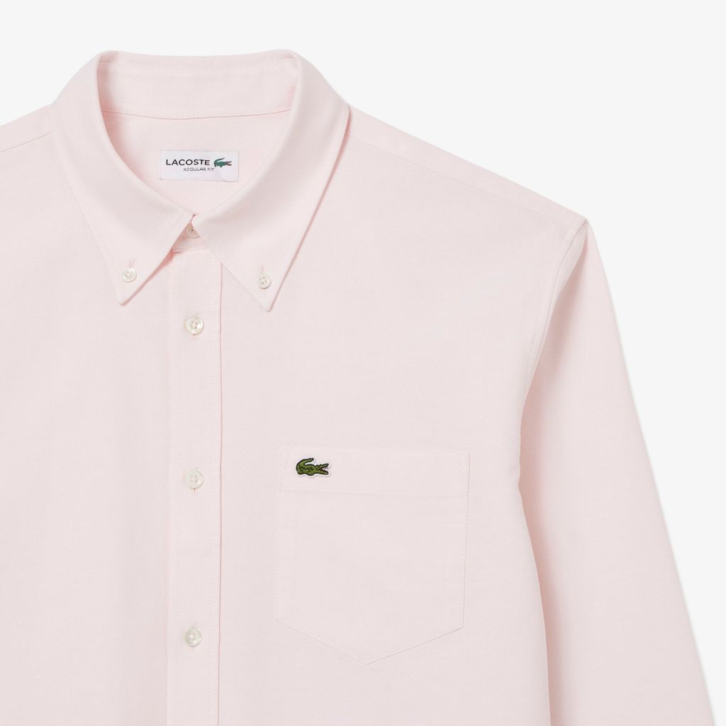 Áo Sơ Mi Lacoste Nam Dáng Suông Tay Dài Chất Liệu Oxford