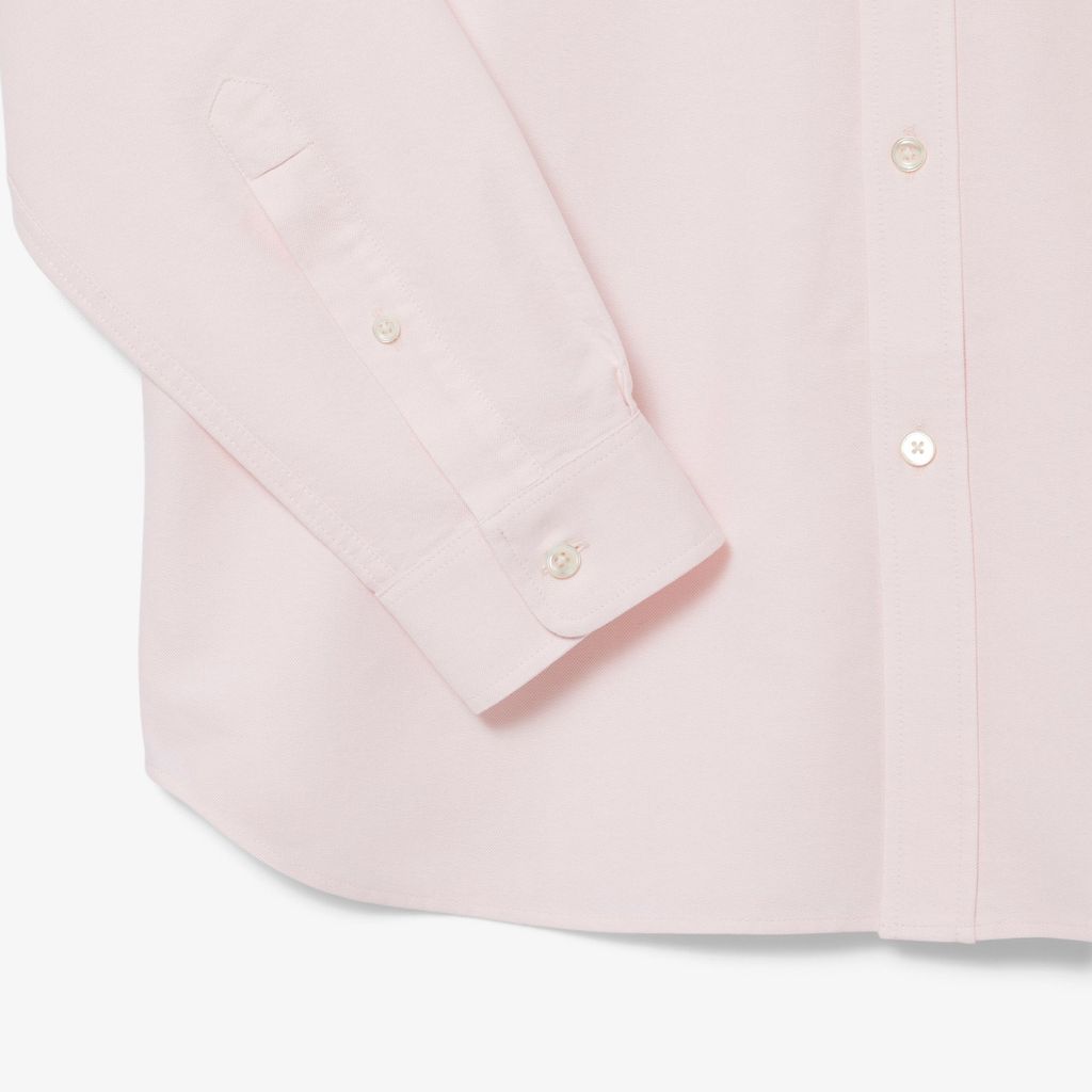 Áo Sơ Mi Lacoste Nam Dáng Suông Tay Dài Chất Liệu Oxford